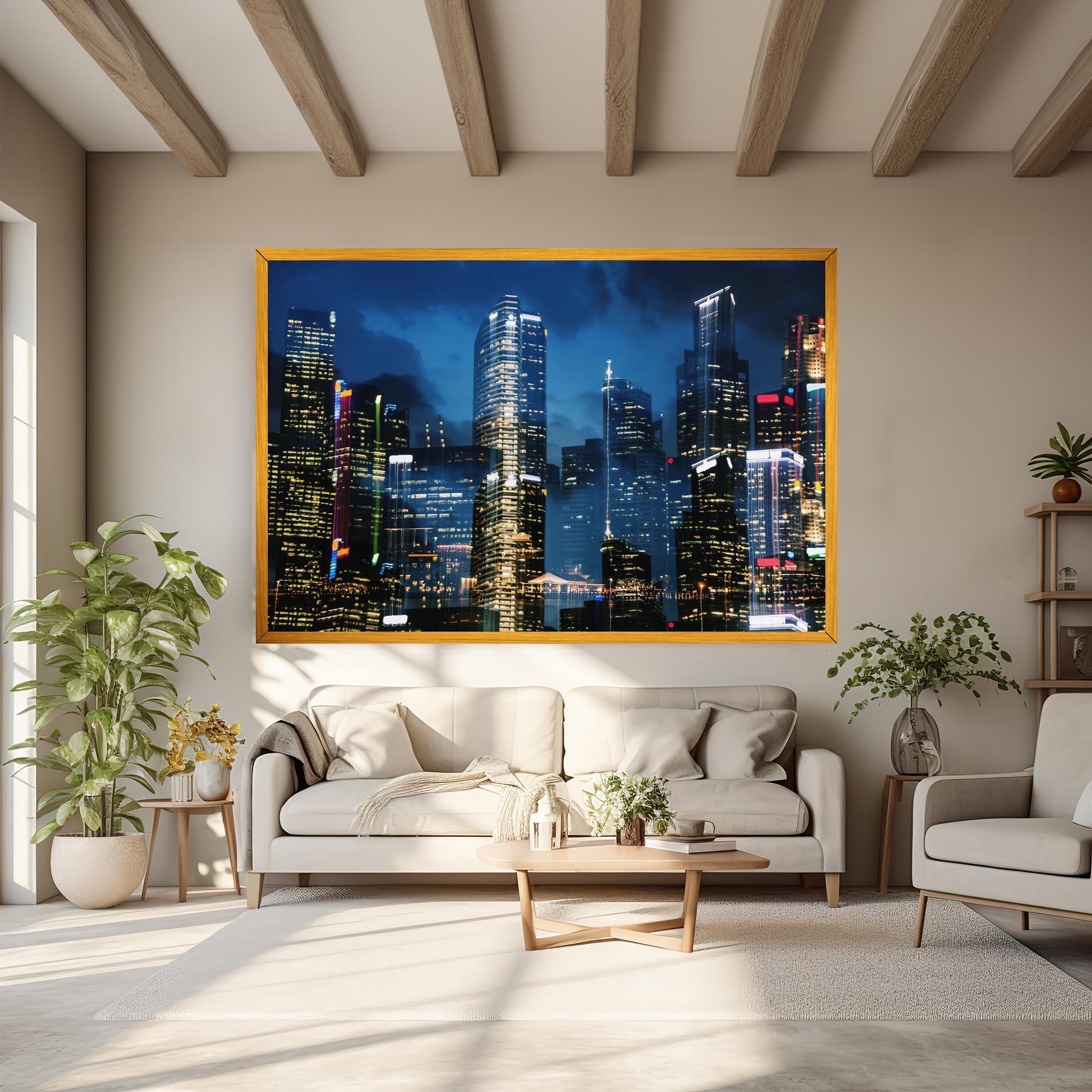 Obraz na Płótnie Singapore Night mockup 6