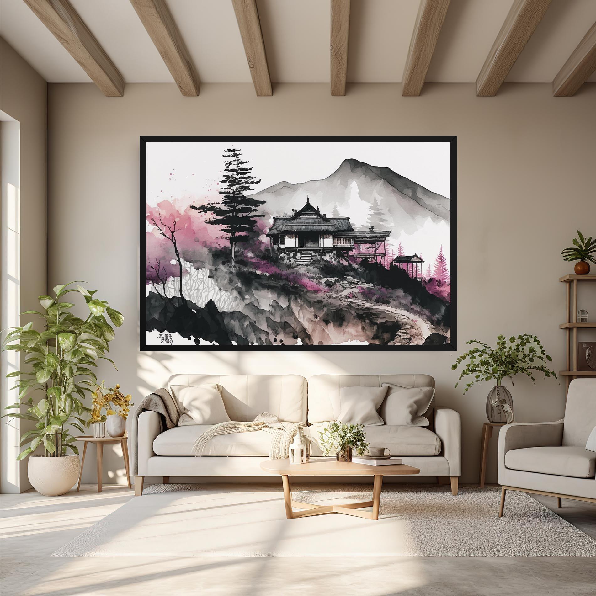 Obraz na Płótnie Japanese Temple Art mockup 6