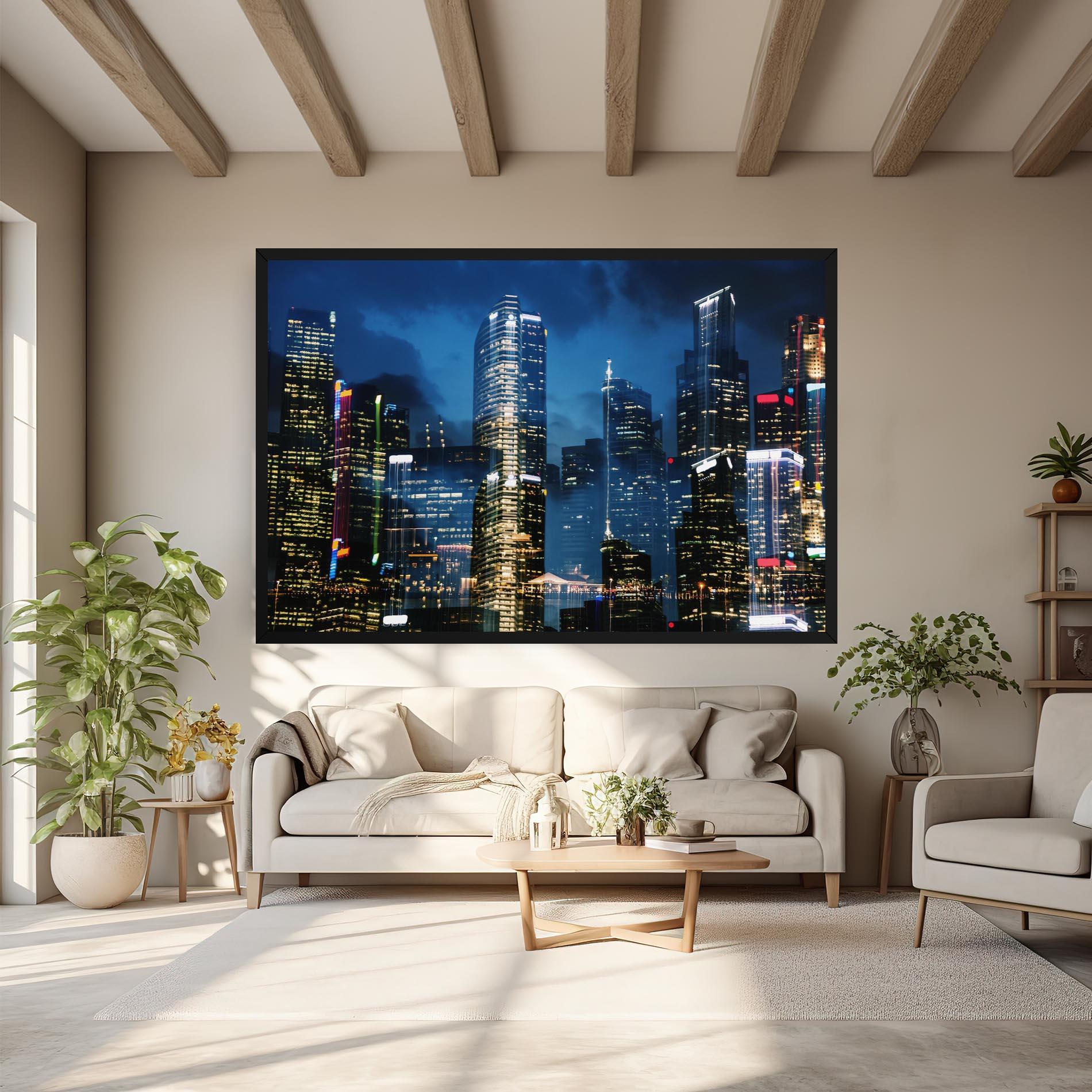 Obraz na Płótnie Singapore Night mockup 6