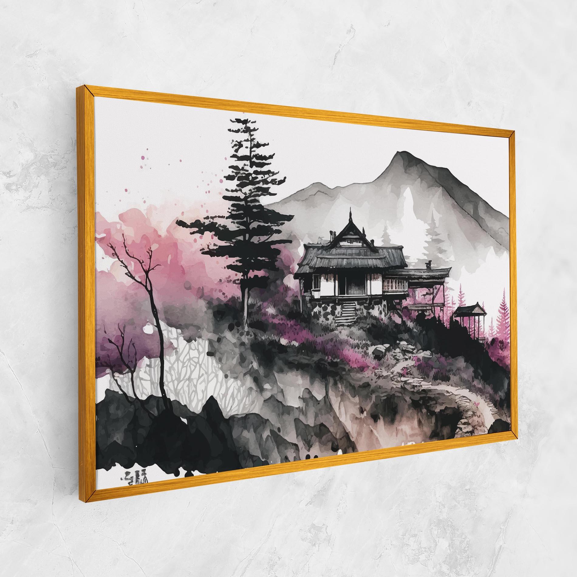 Obraz na Płótnie Japanese Temple Art mockup 1