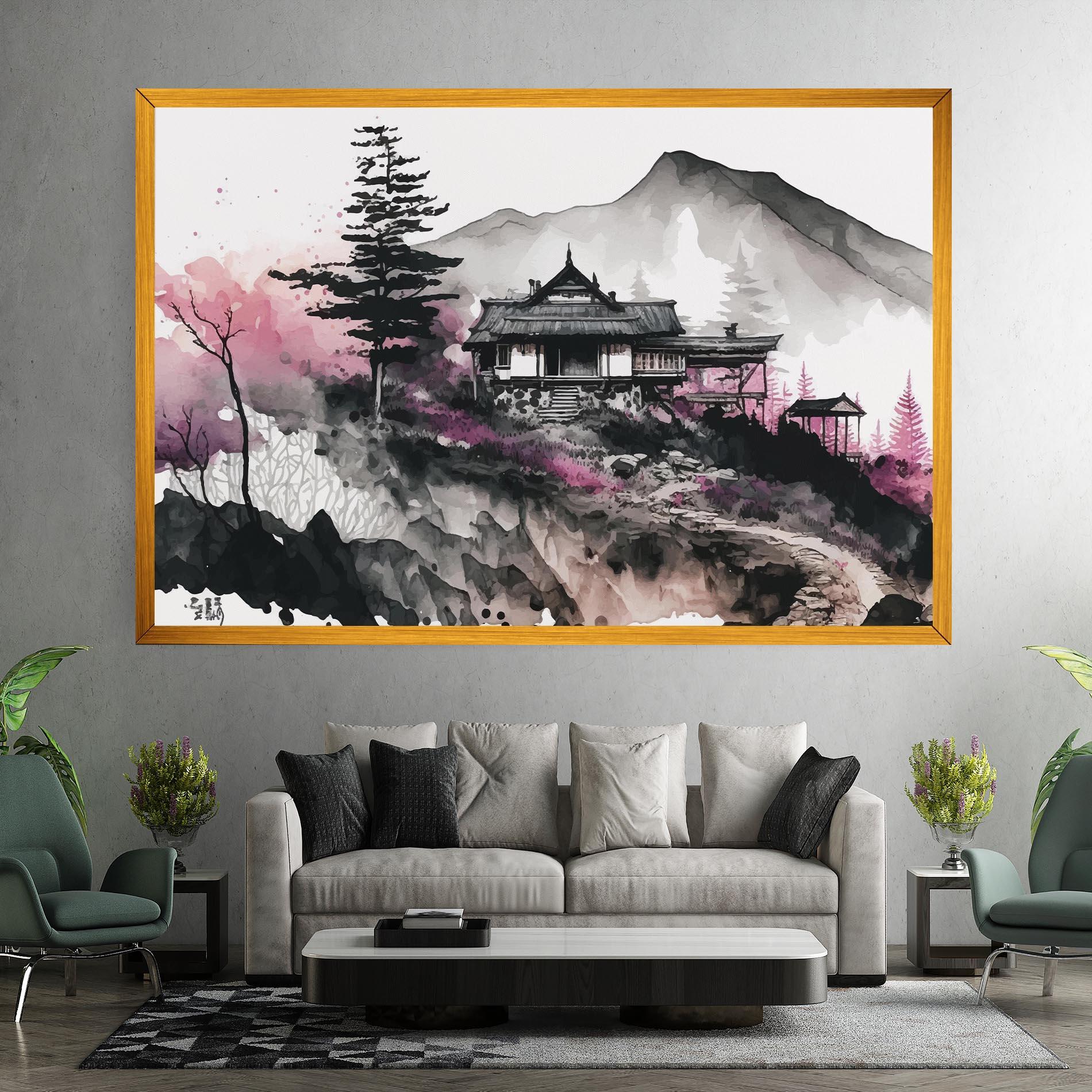 Obraz na Płótnie Japanese Temple Art mockup 7