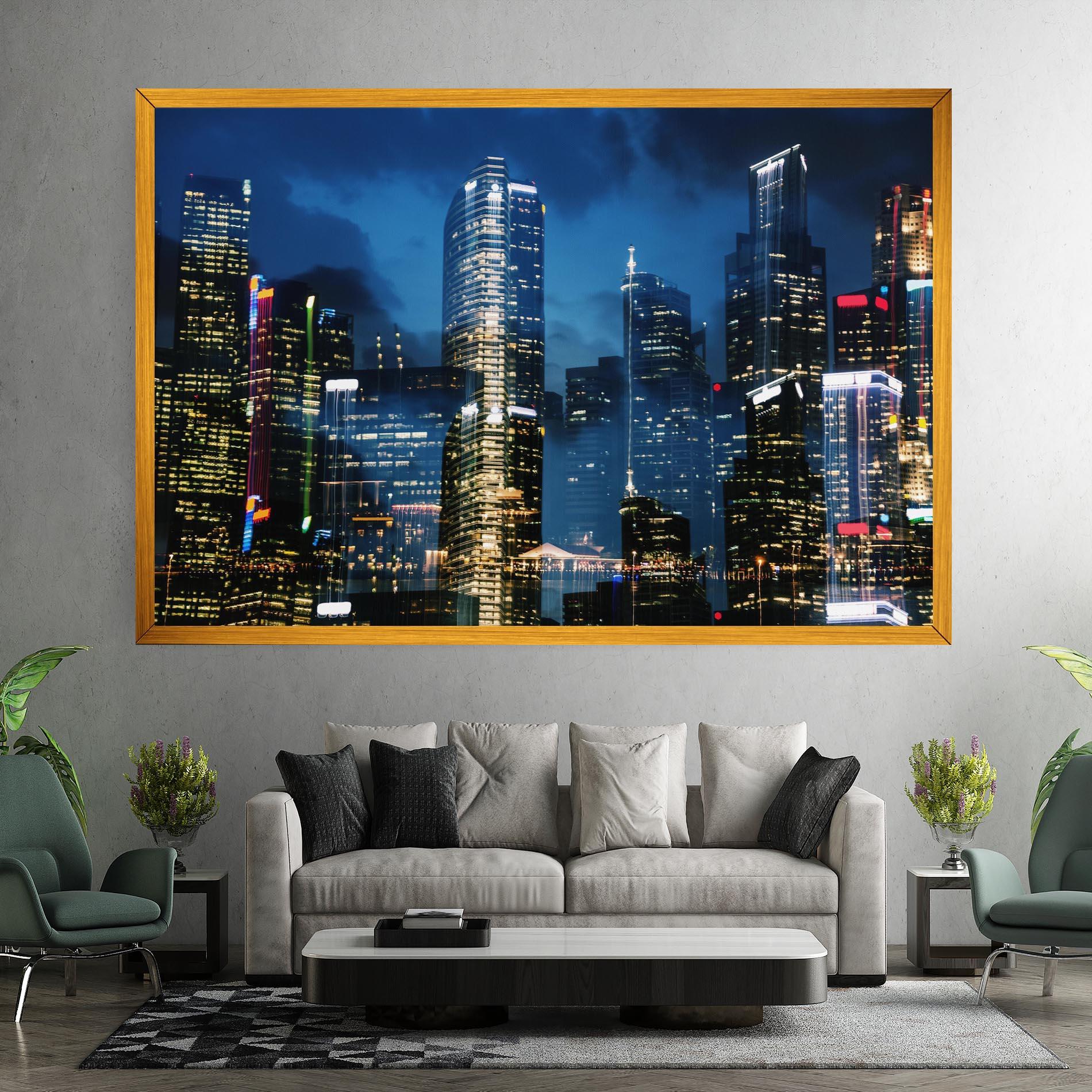 Obraz na Płótnie Singapore Night mockup 7