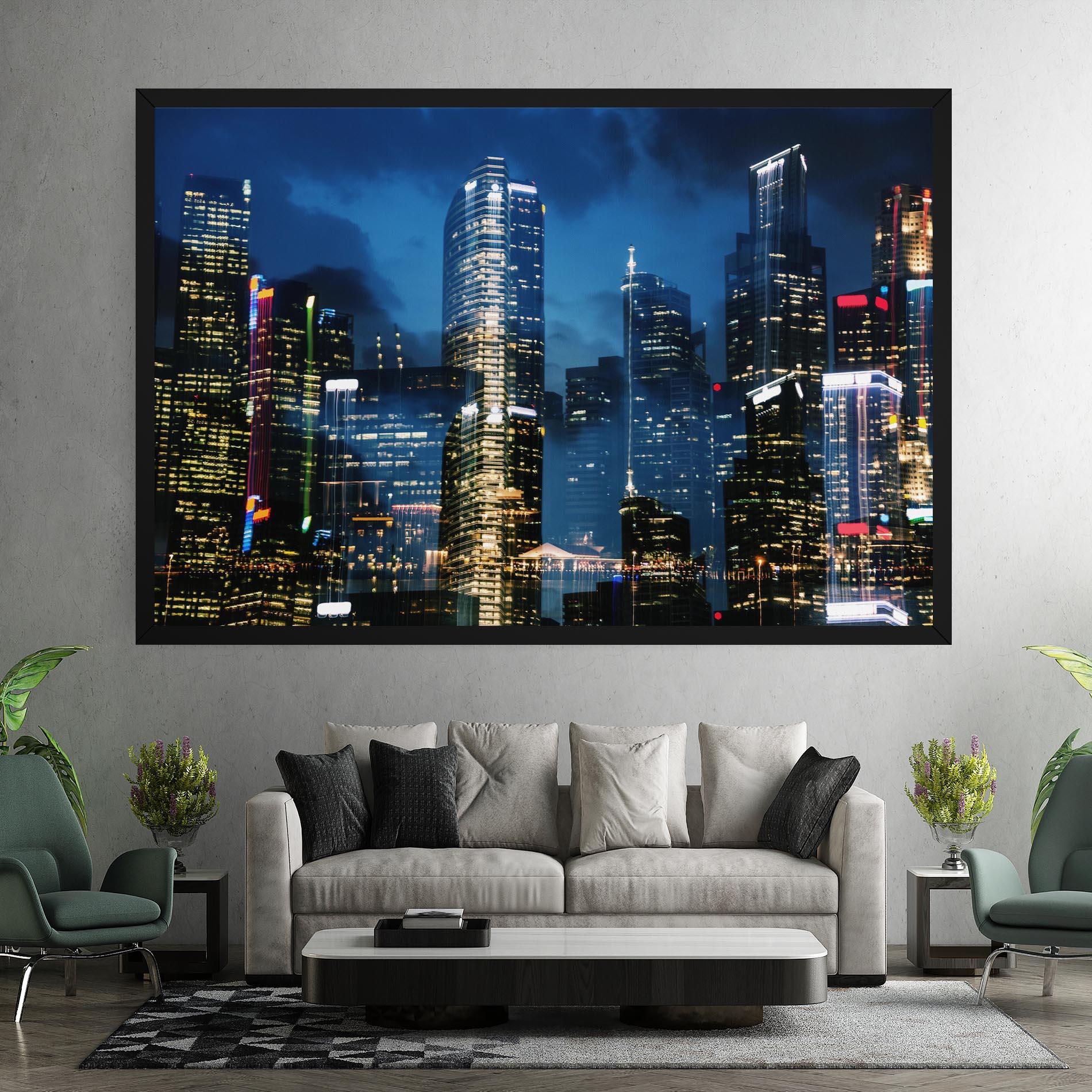 Obraz na Płótnie Singapore Night mockup 7