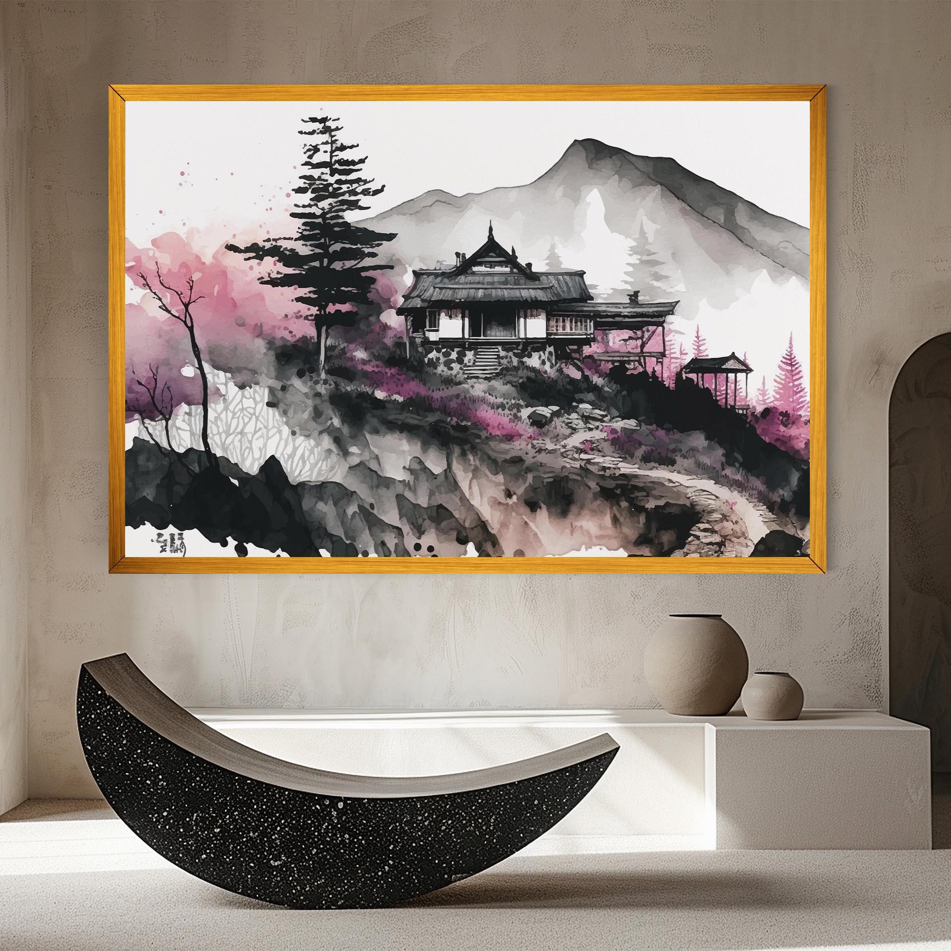 Obraz na Płótnie Japanese Temple Art mockup 8