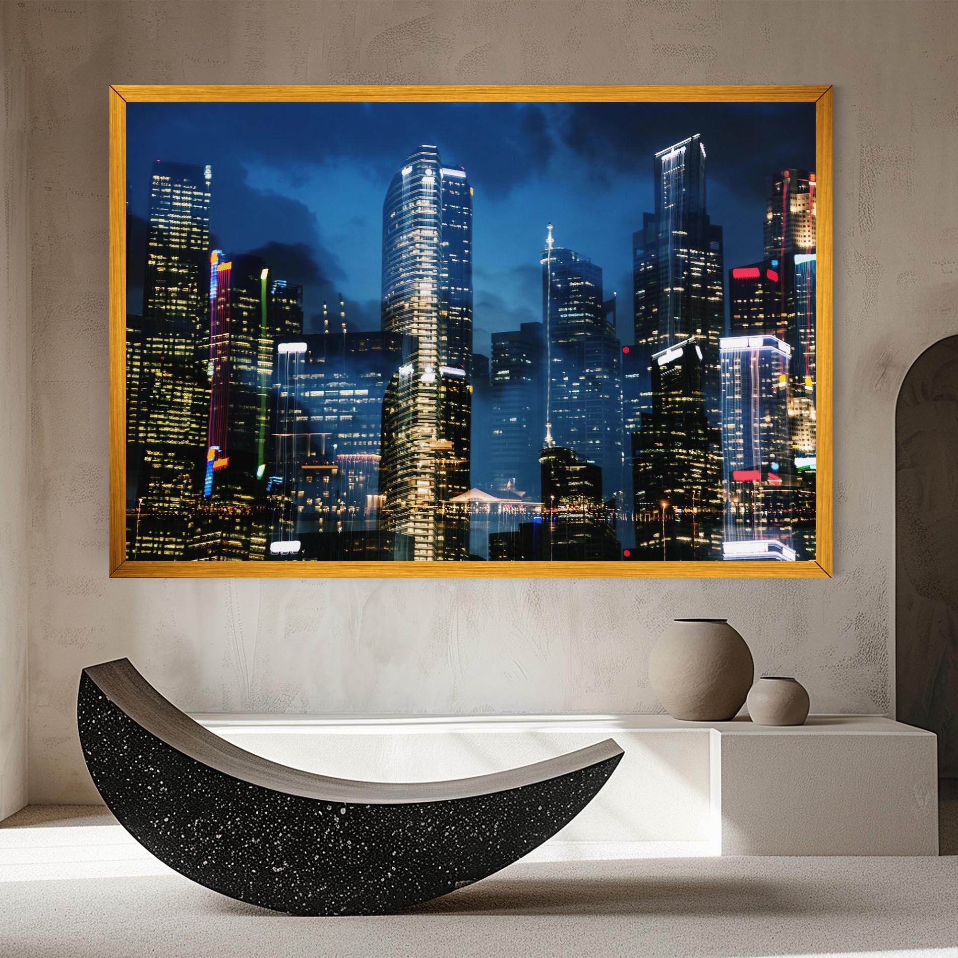 Obraz na Płótnie Singapore Night mockup 8