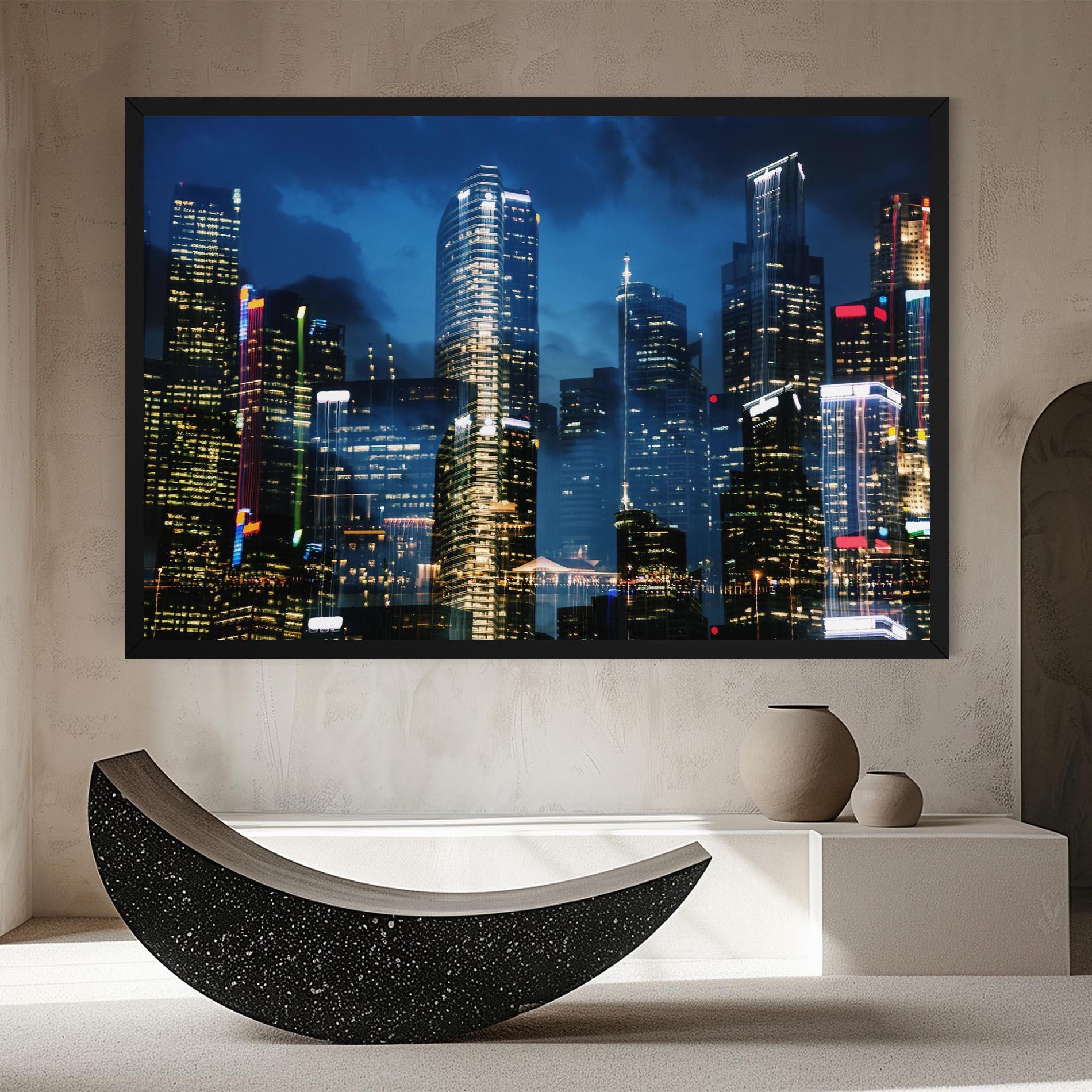 Obraz na Płótnie Singapore Night mockup 8