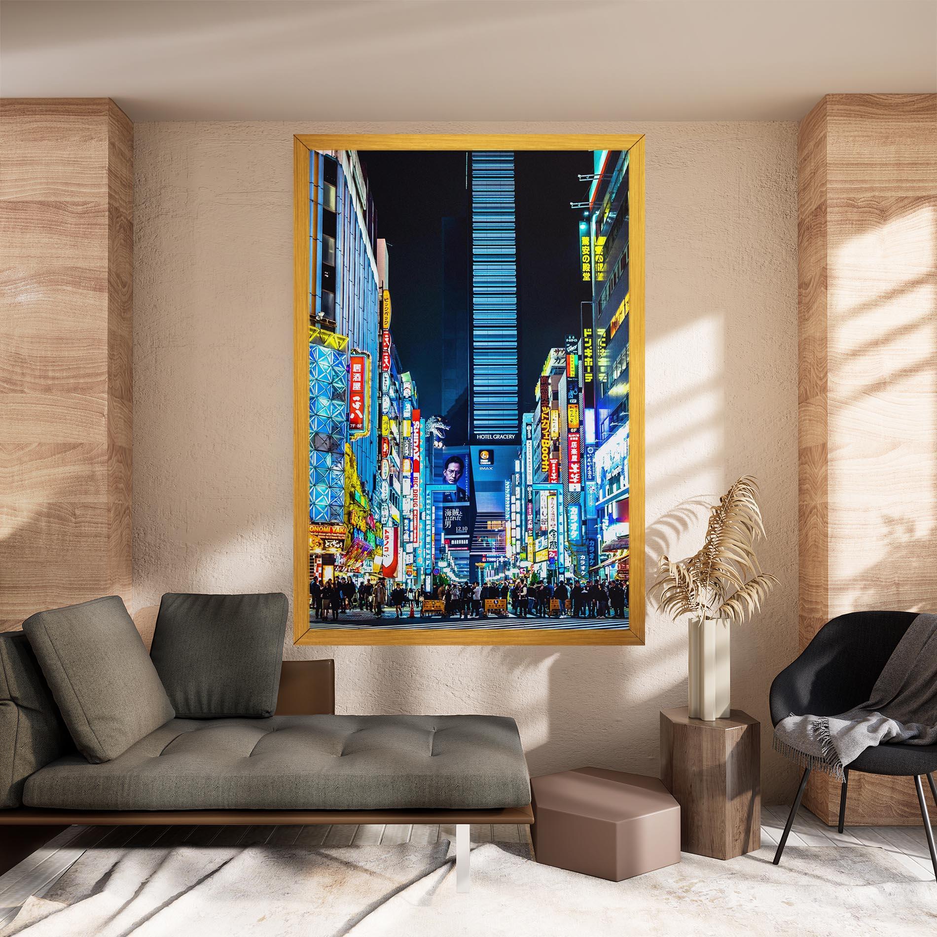 Obraz na Płótnie Colorful City Lights mockup 8