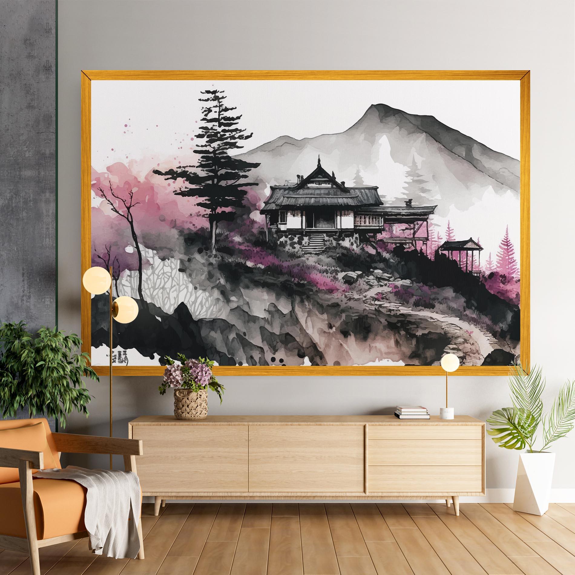 Obraz na Płótnie Japanese Temple Art mockup 9