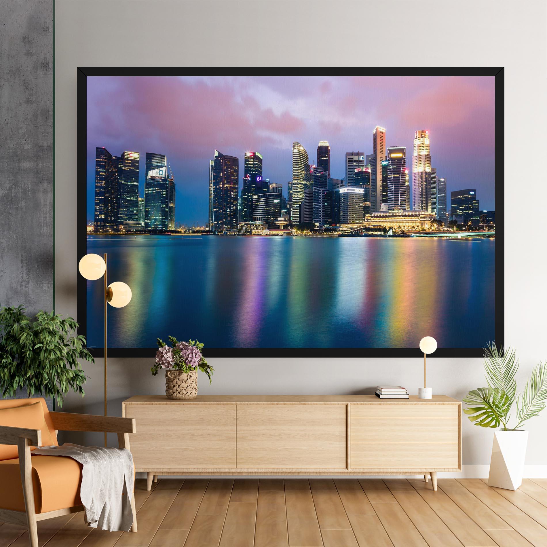 Obraz na Płótnie Hong Kong Skyline mockup 9