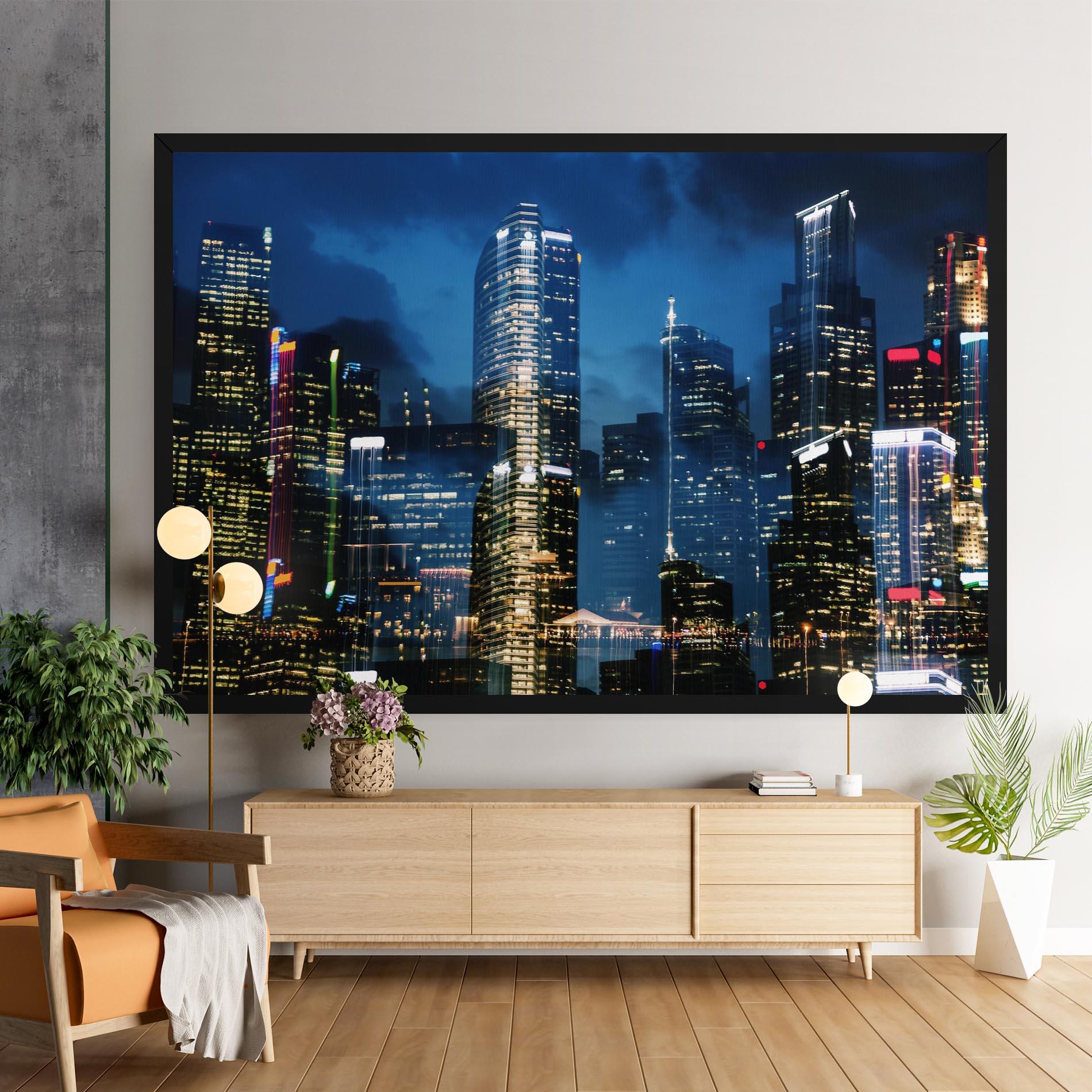 Obraz na Płótnie Singapore Night mockup 9