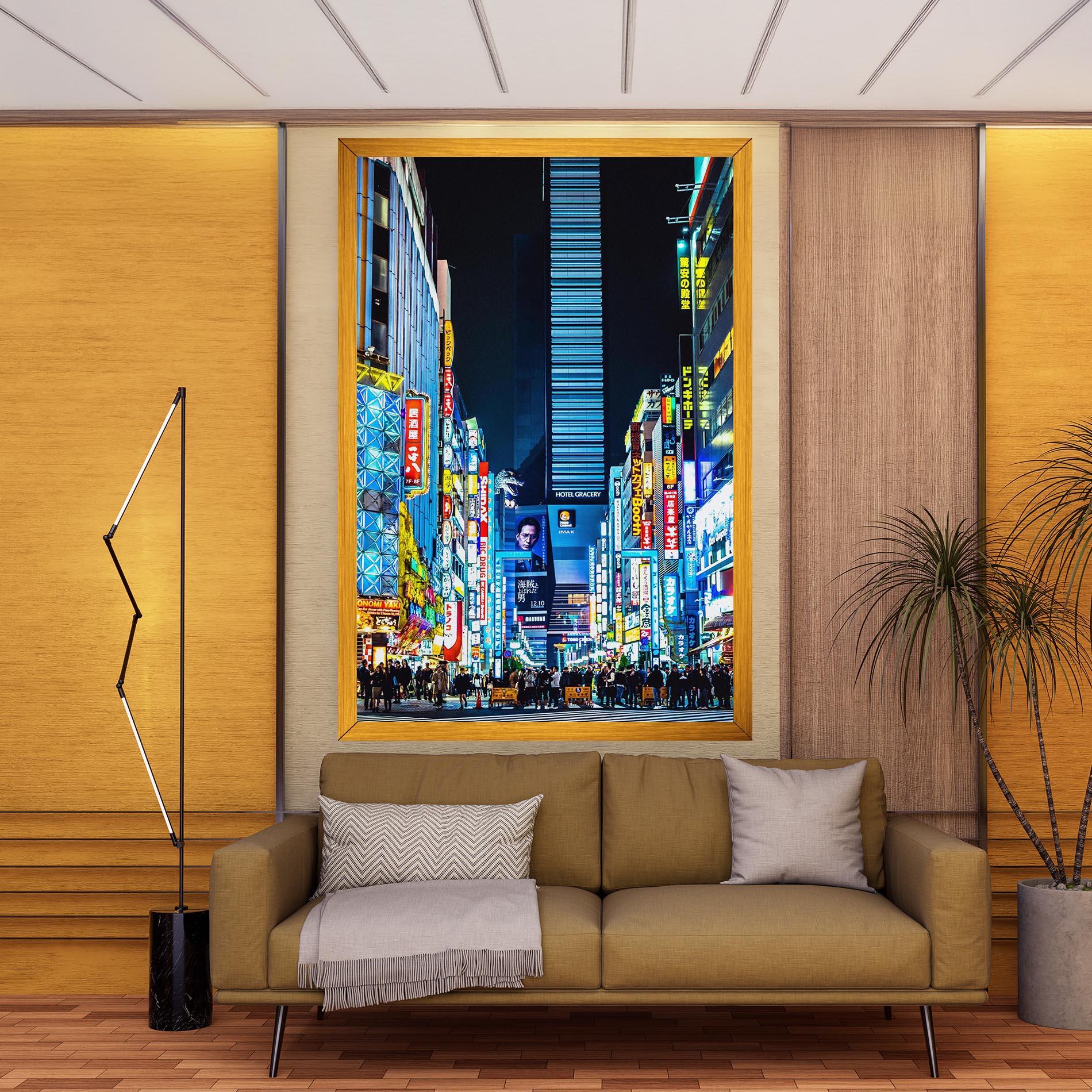 Obraz na Płótnie Colorful City Lights mockup 9