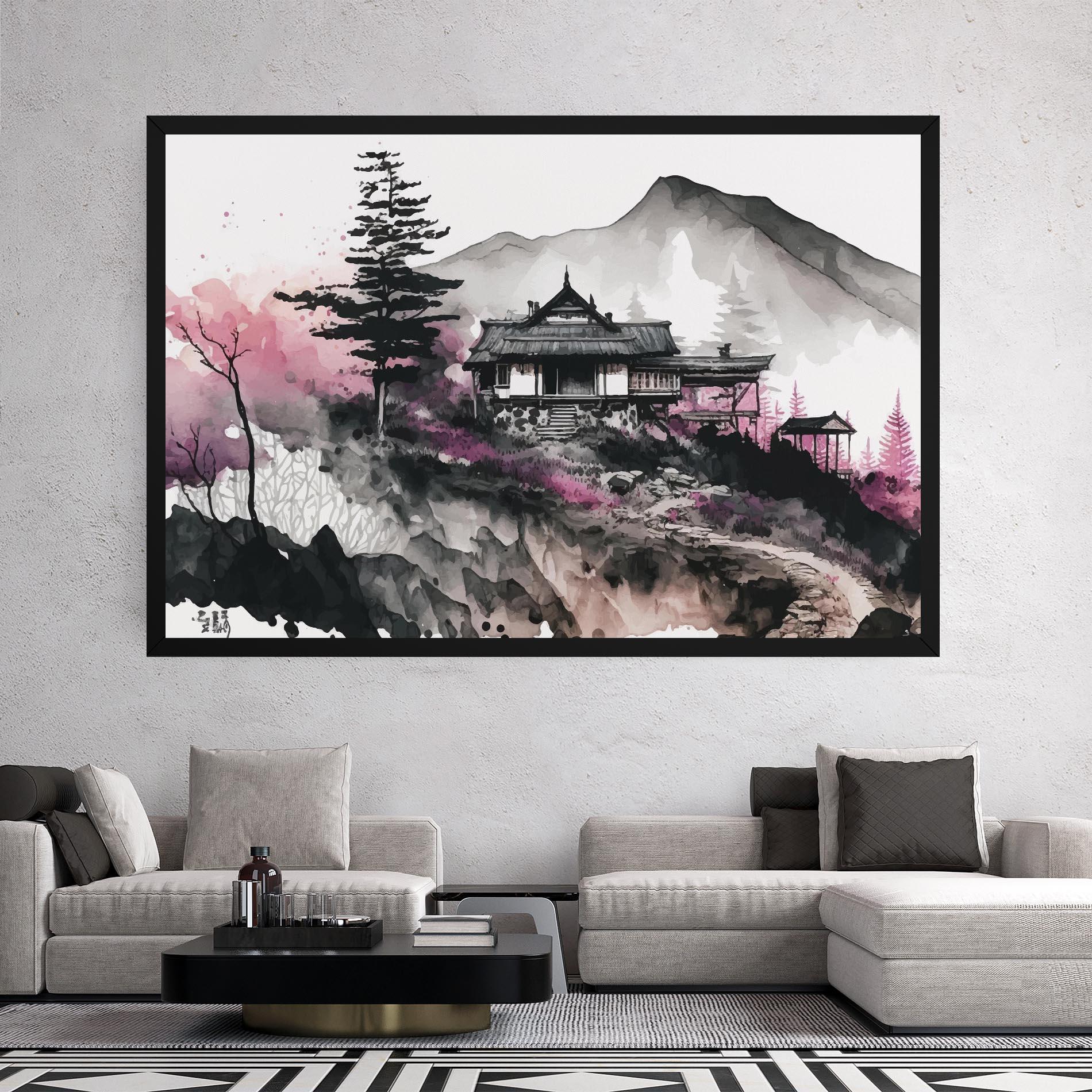 Obraz na Płótnie Japanese Temple Art mockup 2