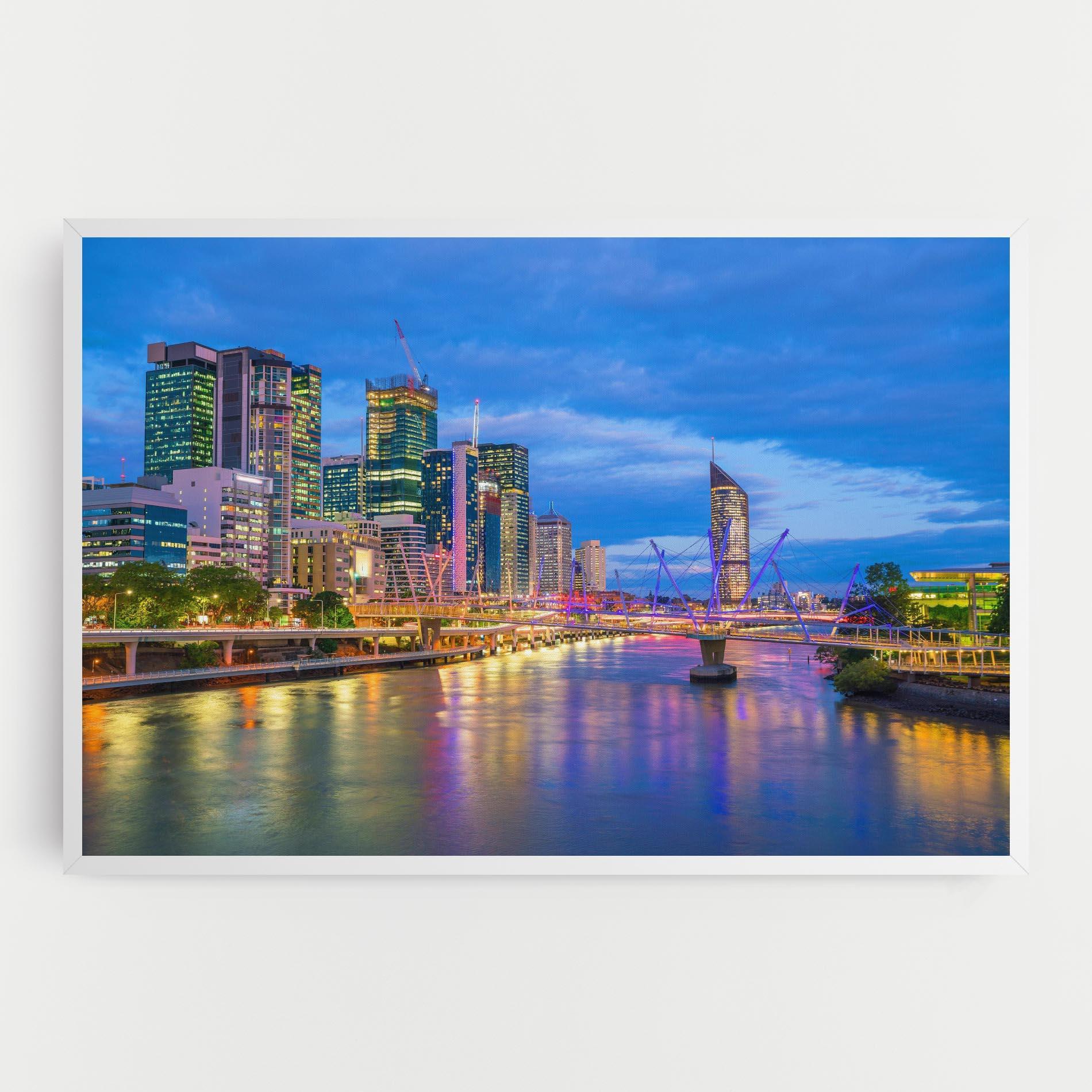 Obraz na Płótnie Brisbane Skyline View mockup 0