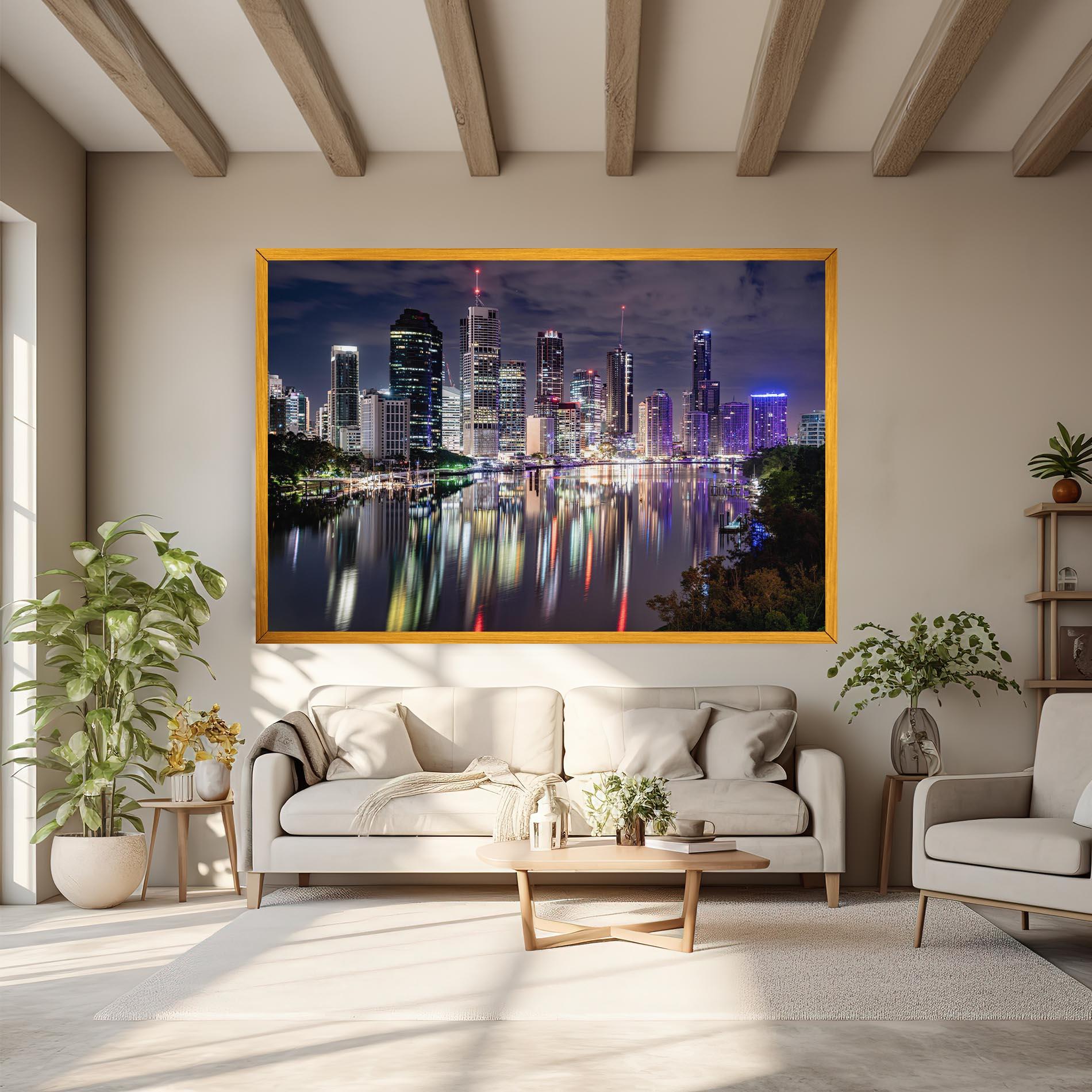 Obraz na Płótnie Brisbane Night mockup 6