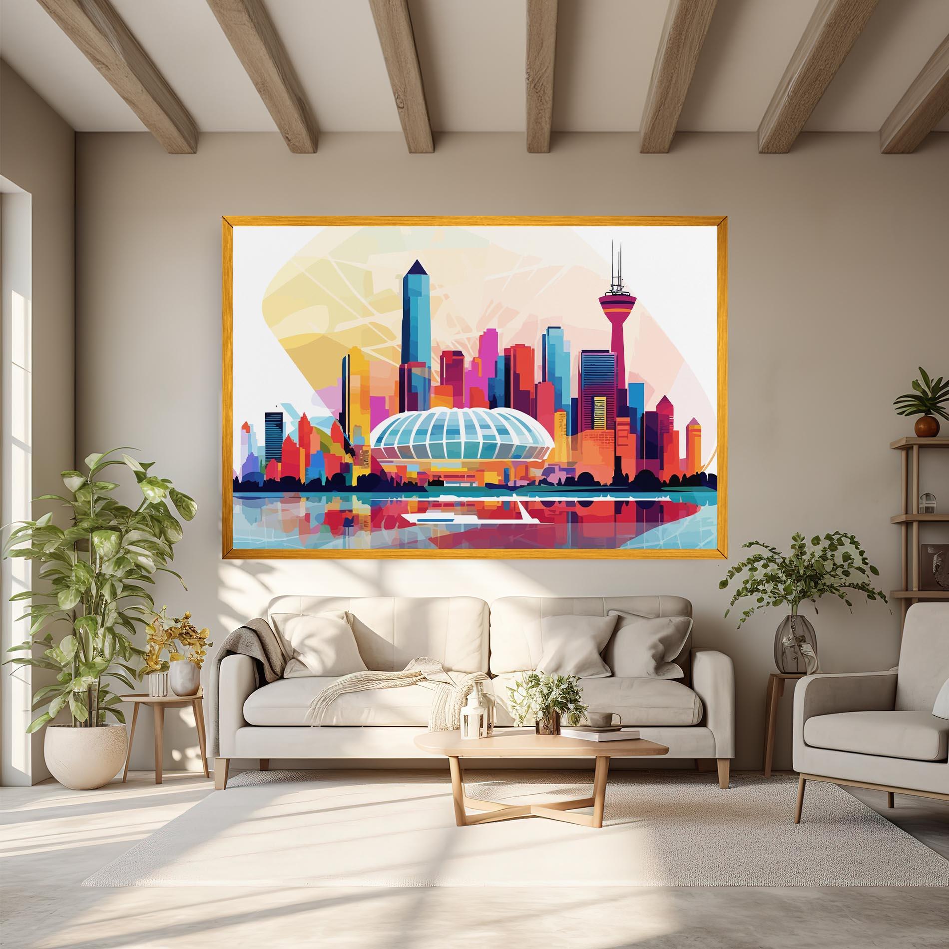 Obraz na Płótnie Olympic Stadium Color mockup 6