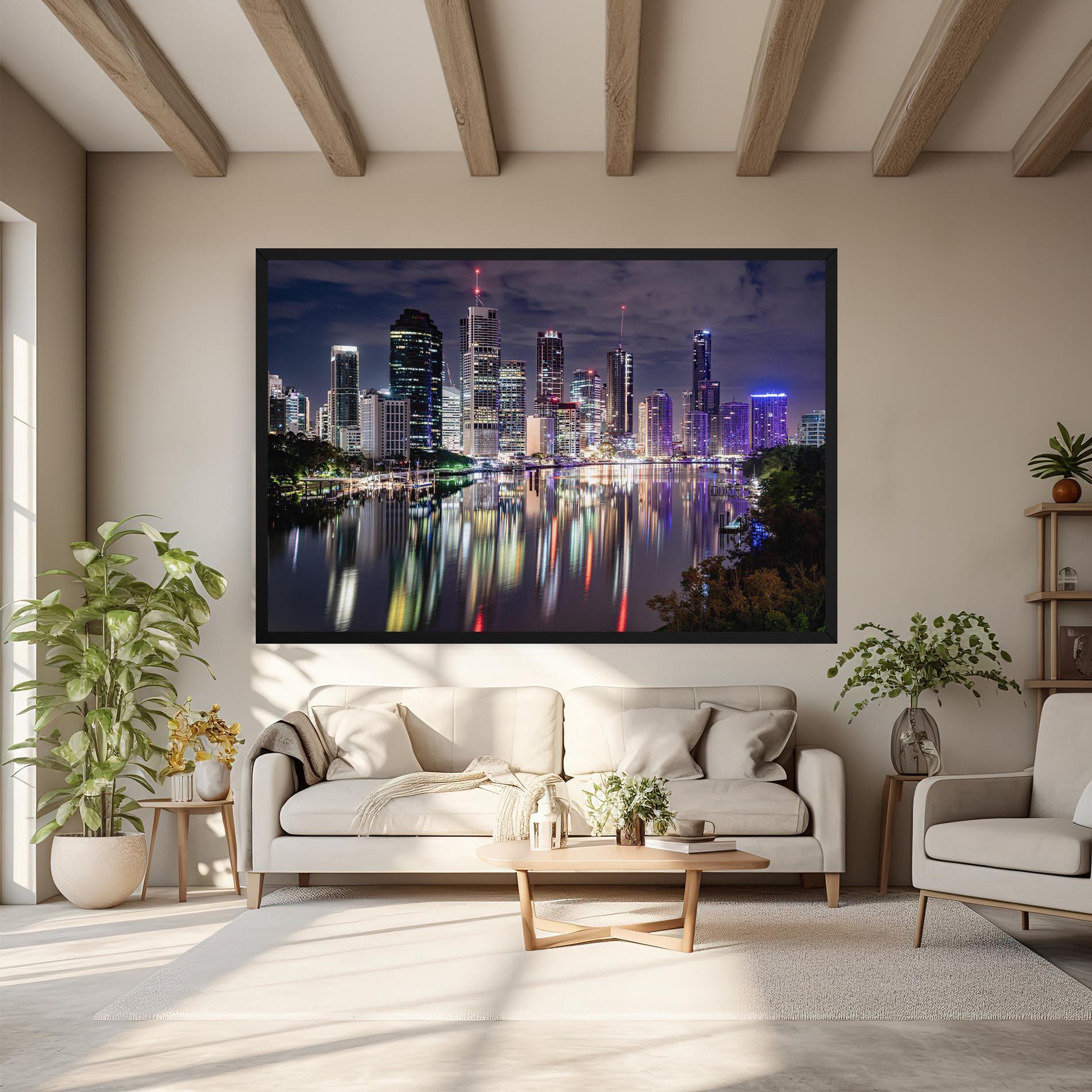 Obraz na Płótnie Brisbane Night mockup 6