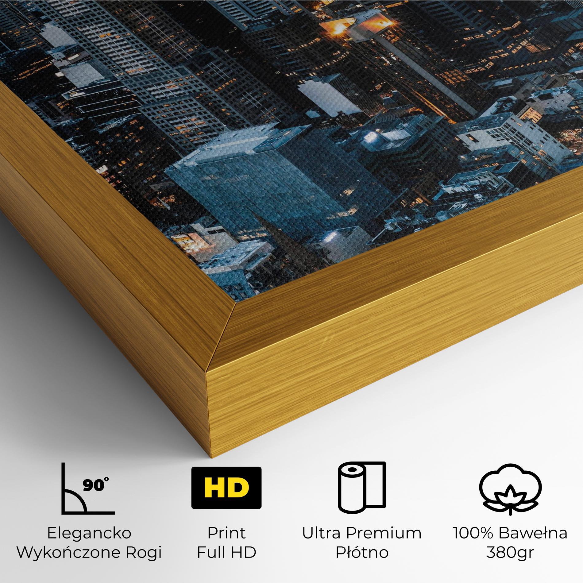 Obraz na Płótnie Yellow Lights Skyline mockup 4