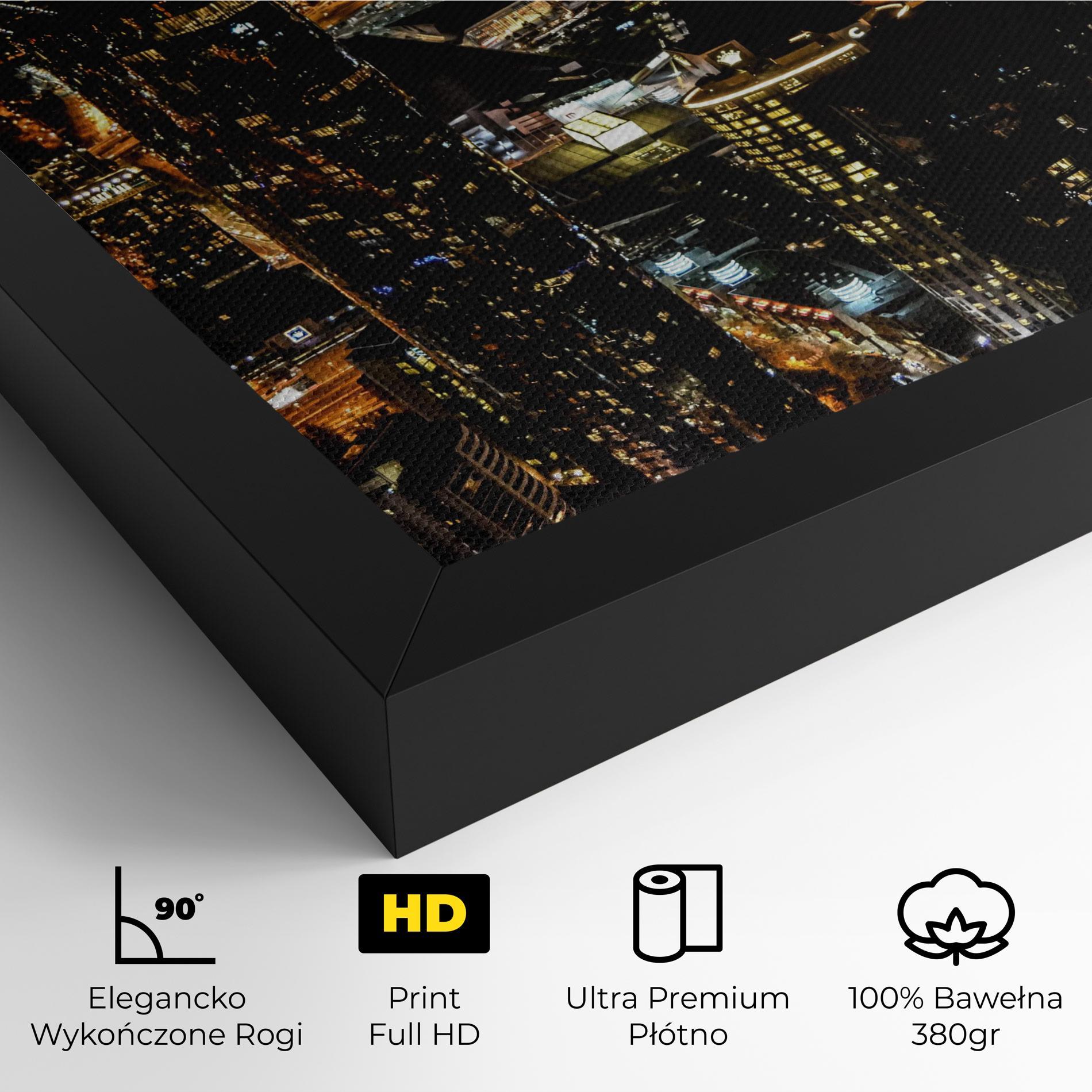 Obraz na Płótnie Black City Light mockup 4