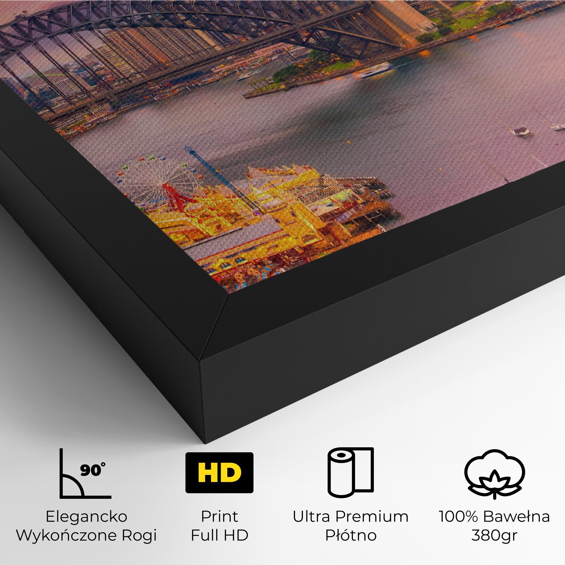 Obraz na Płótnie Pink Sydney Skyline mockup 4