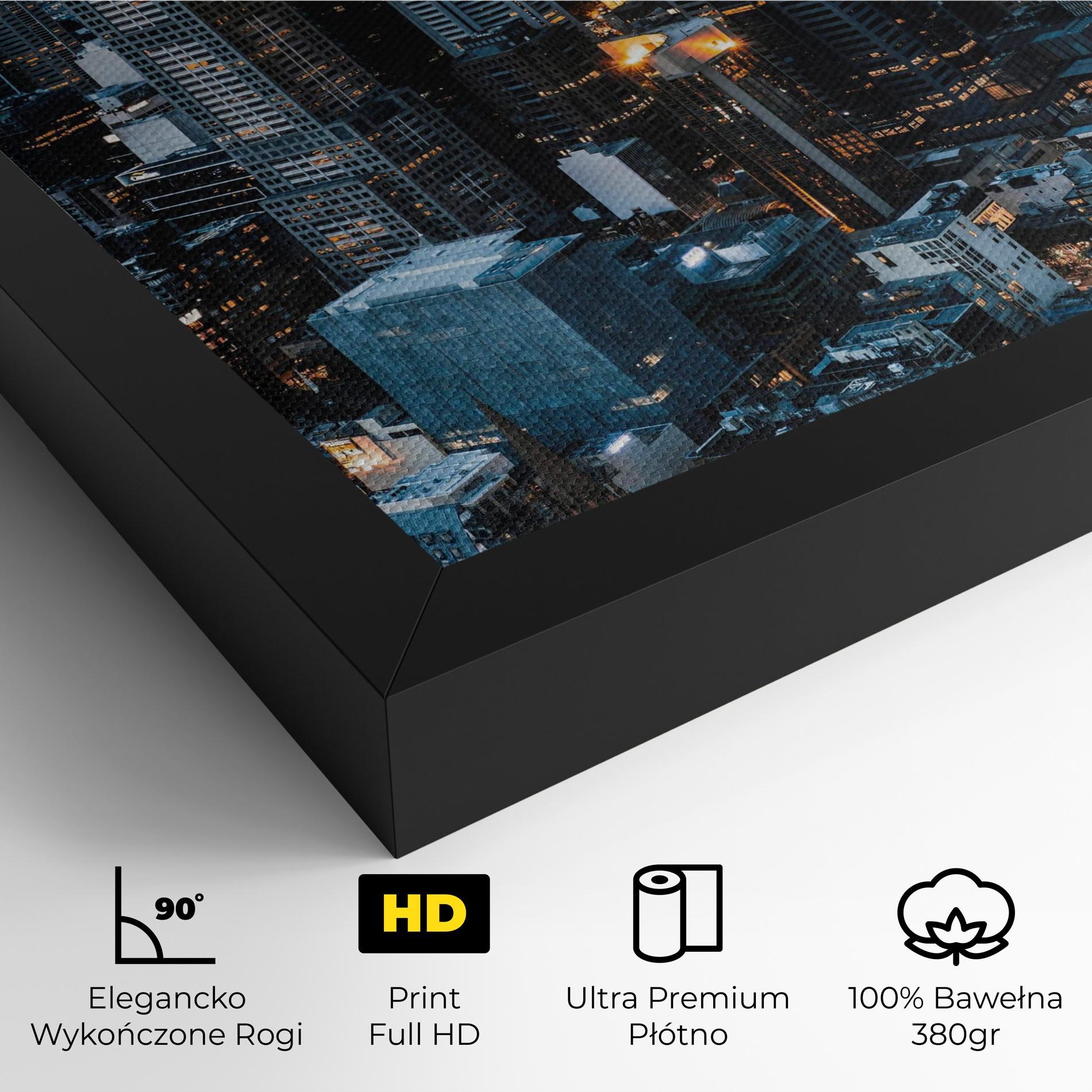 Obraz na Płótnie Yellow Lights Skyline mockup 4