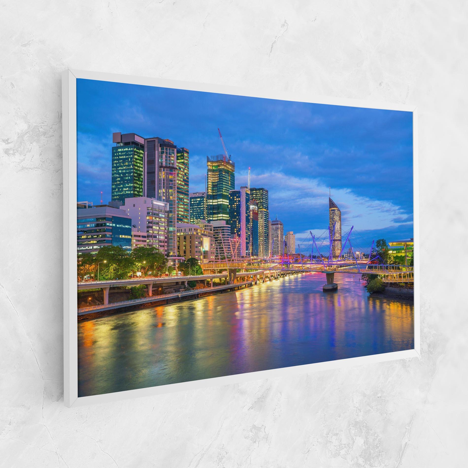 Obraz na Płótnie Brisbane Skyline View mockup 1