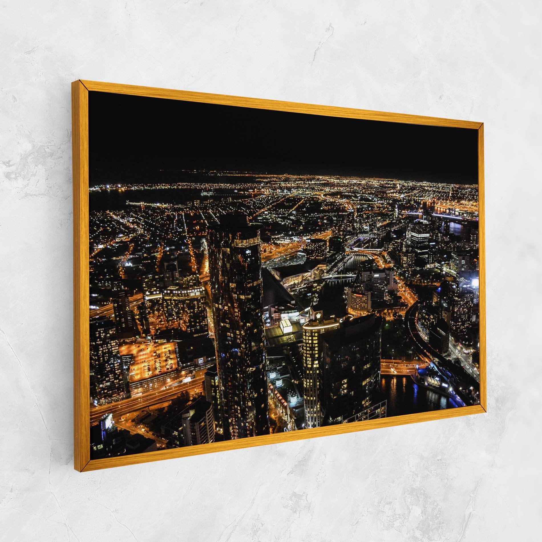 Obraz na Płótnie Black City Light mockup 1