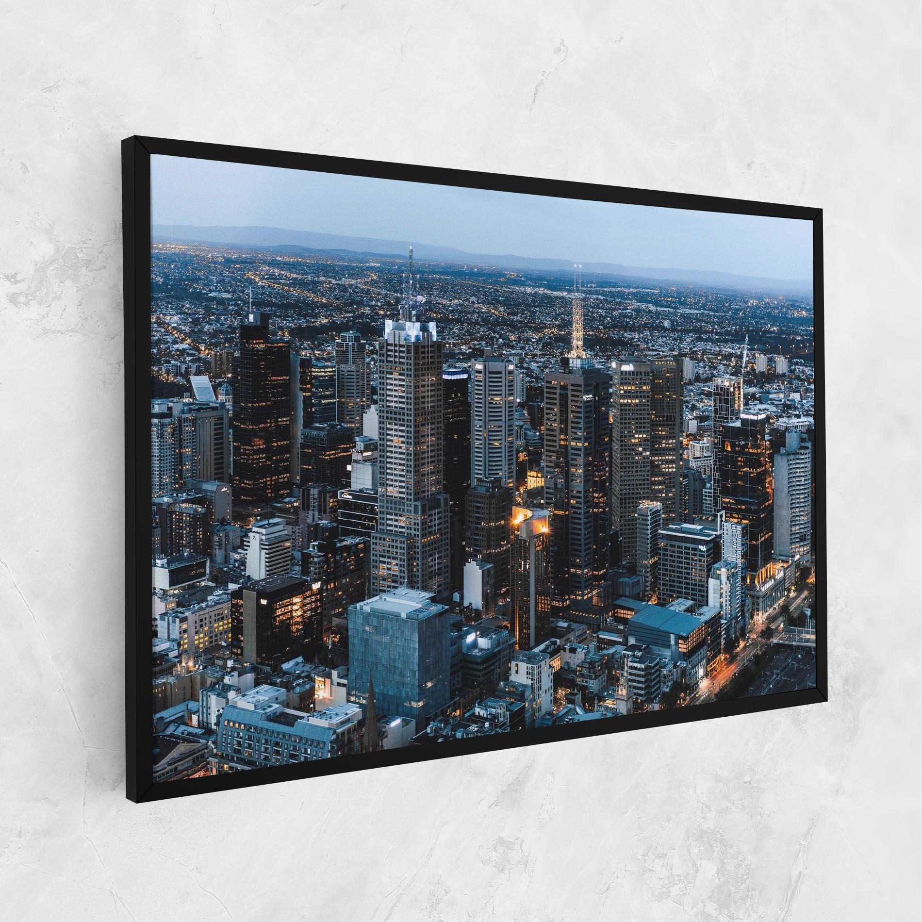 Obraz na Płótnie Yellow Lights Skyline mockup 1