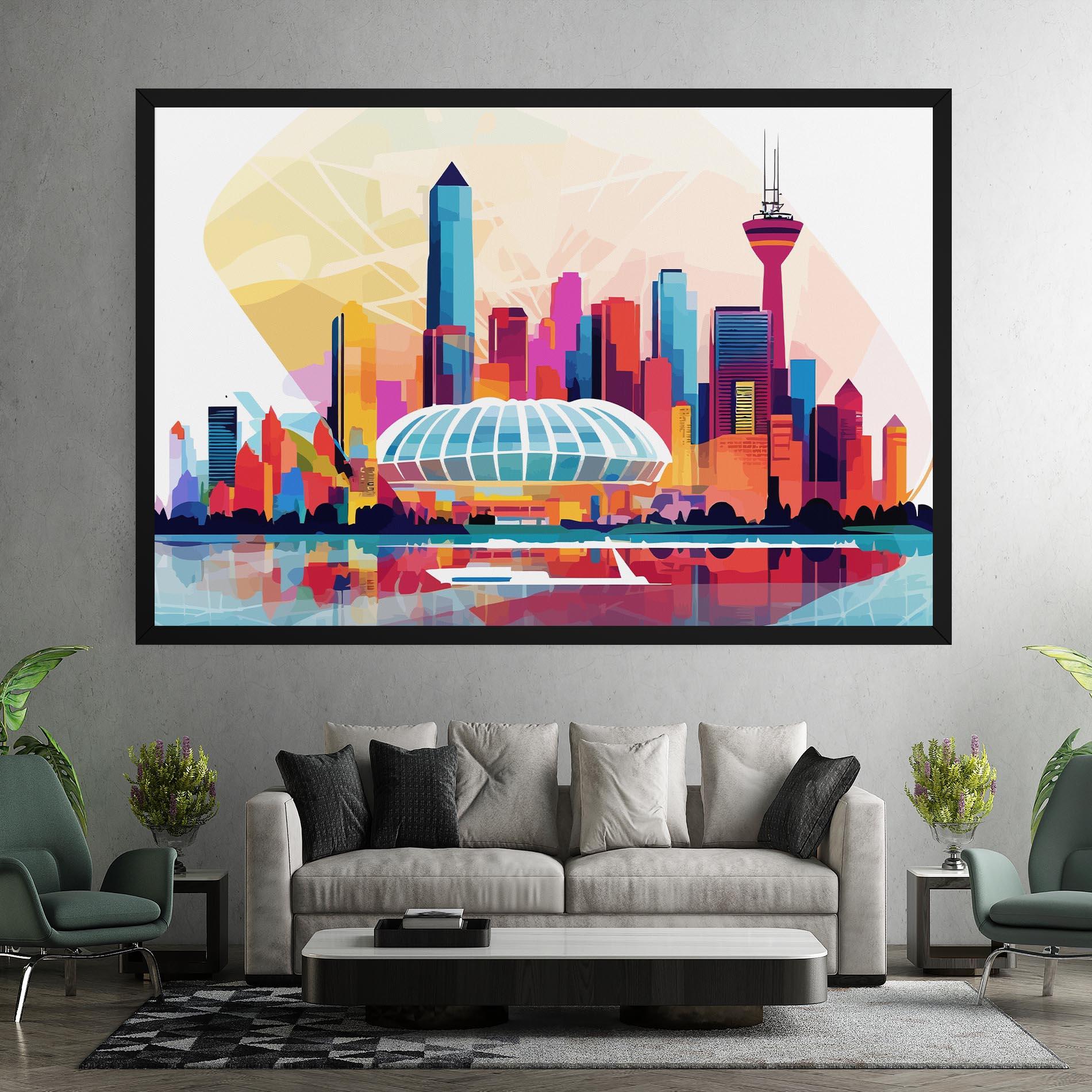 Obraz na Płótnie Olympic Stadium Color mockup 7