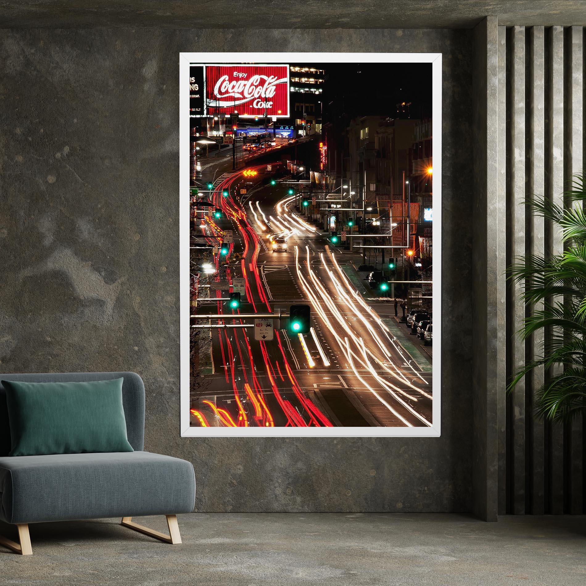 Obraz na Płótnie Car Light Road mockup 7