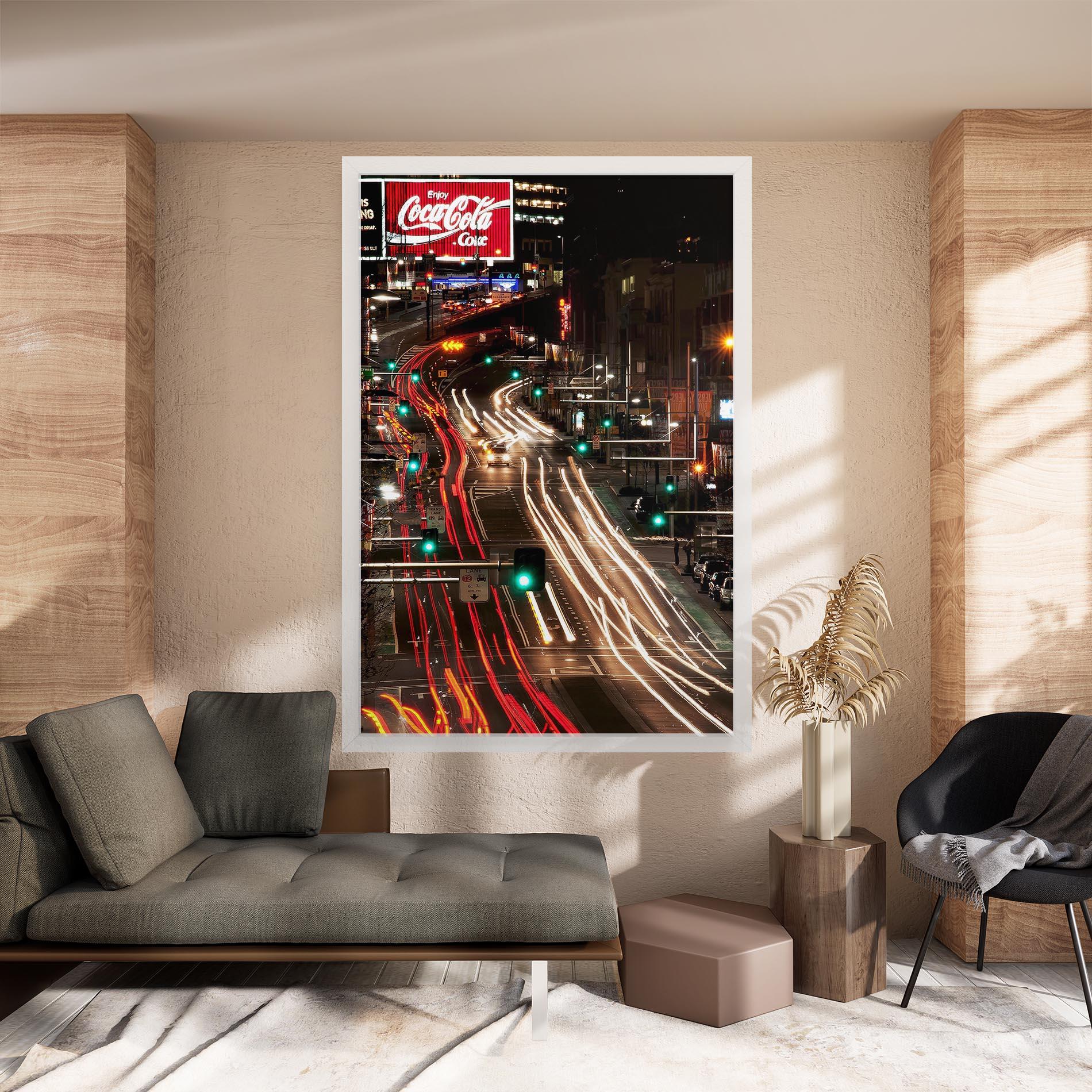 Obraz na Płótnie Car Light Road mockup 8