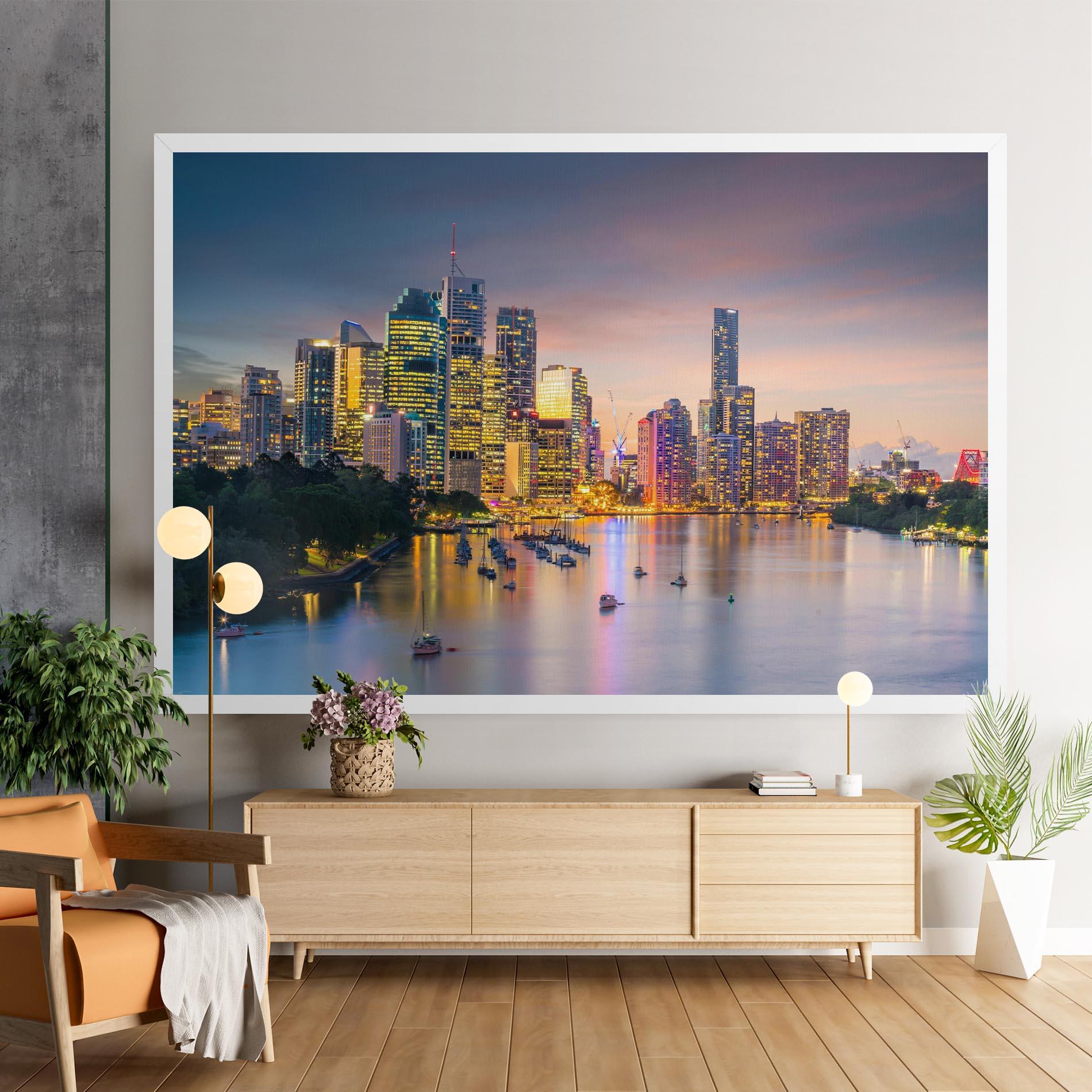 Obraz na Płótnie Brisbane City Skyline mockup 9