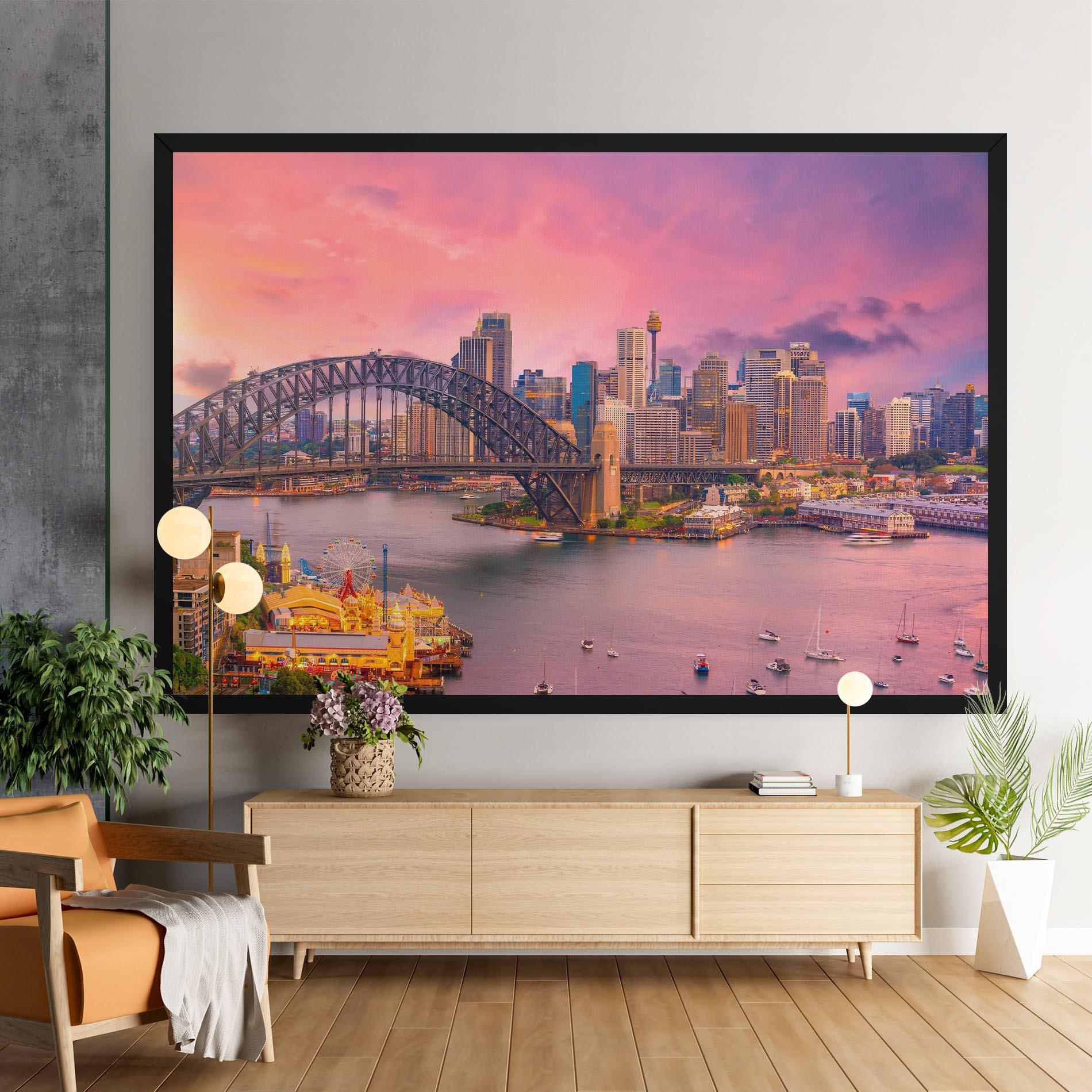 Obraz na Płótnie Pink Sydney Skyline mockup 9