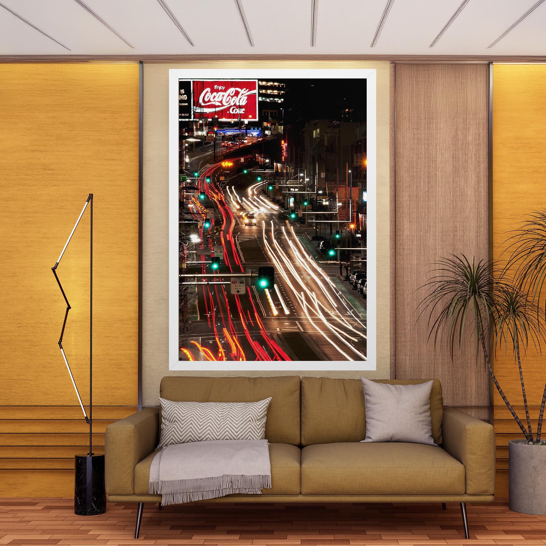 Obraz na Płótnie Car Light Road mockup 9