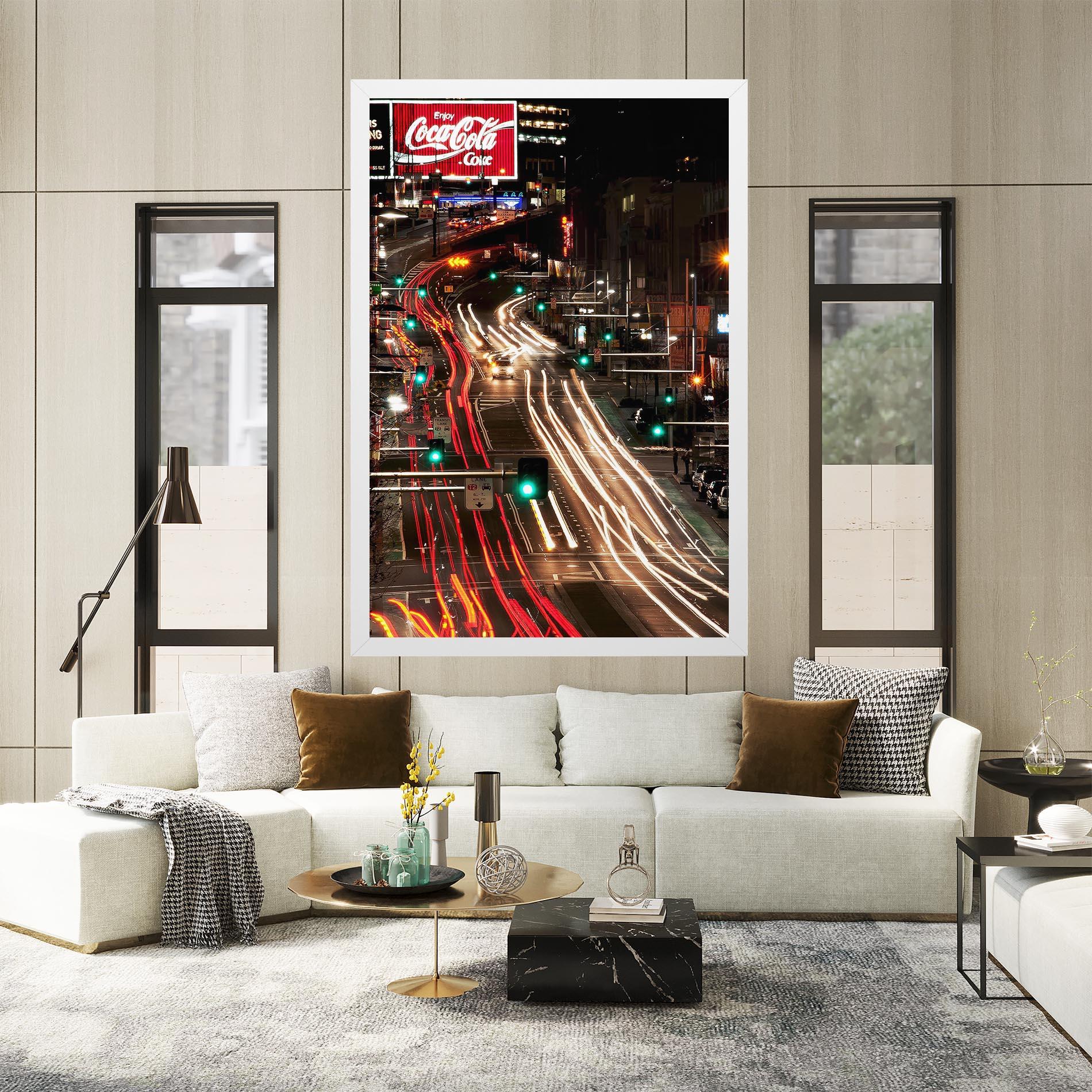 Obraz na Płótnie Car Light Road mockup 2