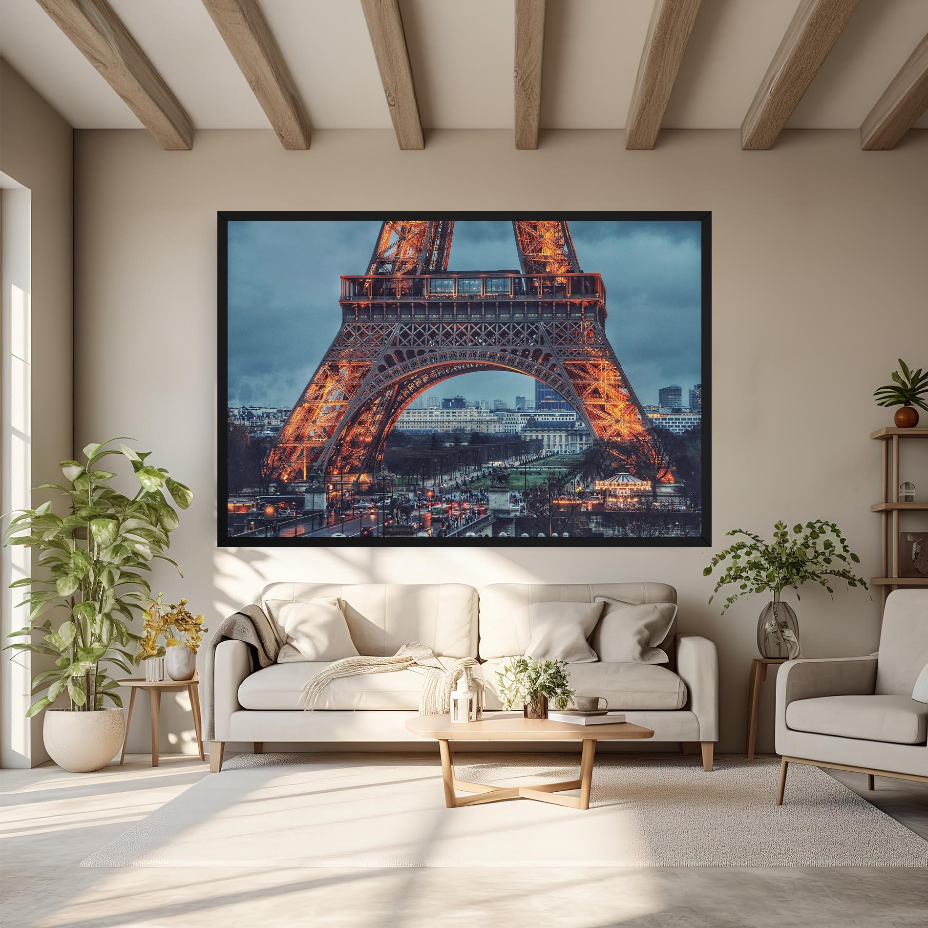 Obraz na Płótnie Eiffel Tower Lights mockup 6