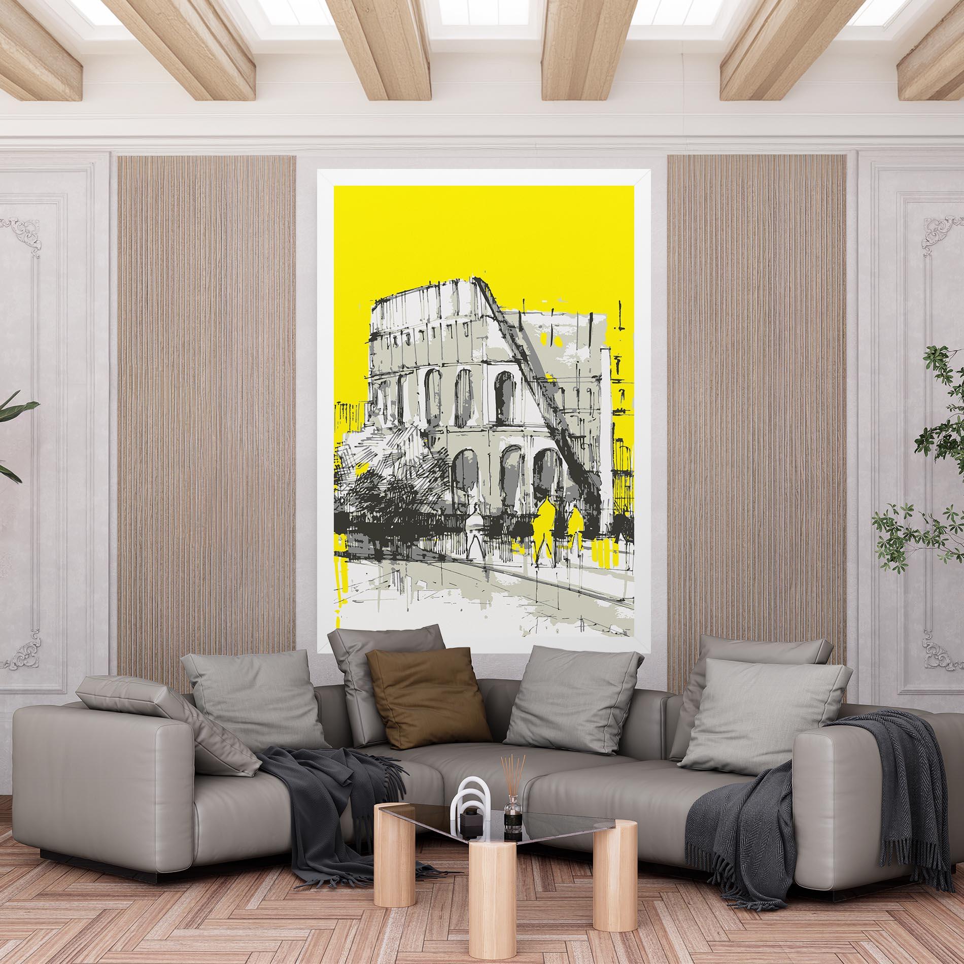 Obraz na Płótnie Yellow Colosseum mockup 6