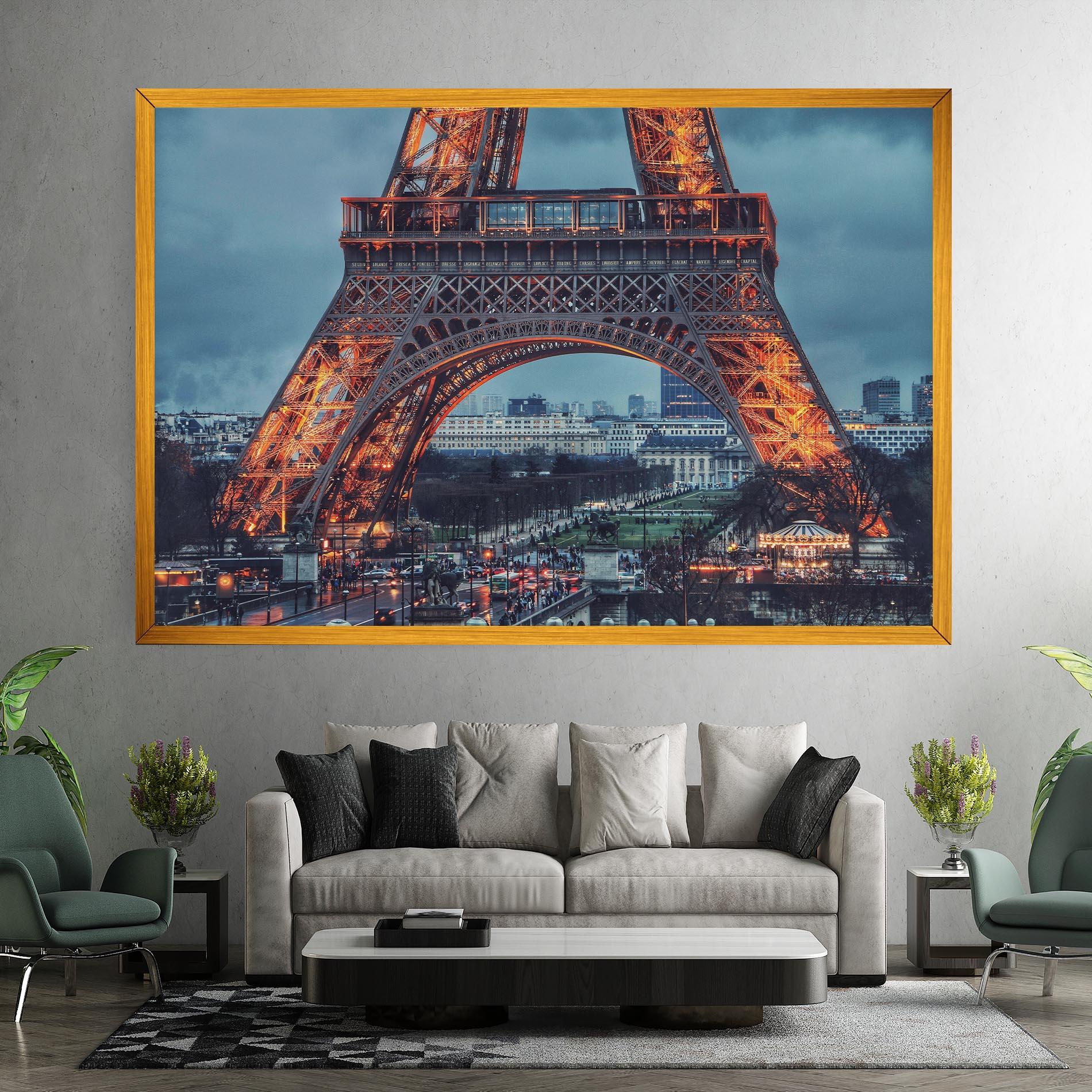 Obraz na Płótnie Eiffel Tower Lights mockup 7