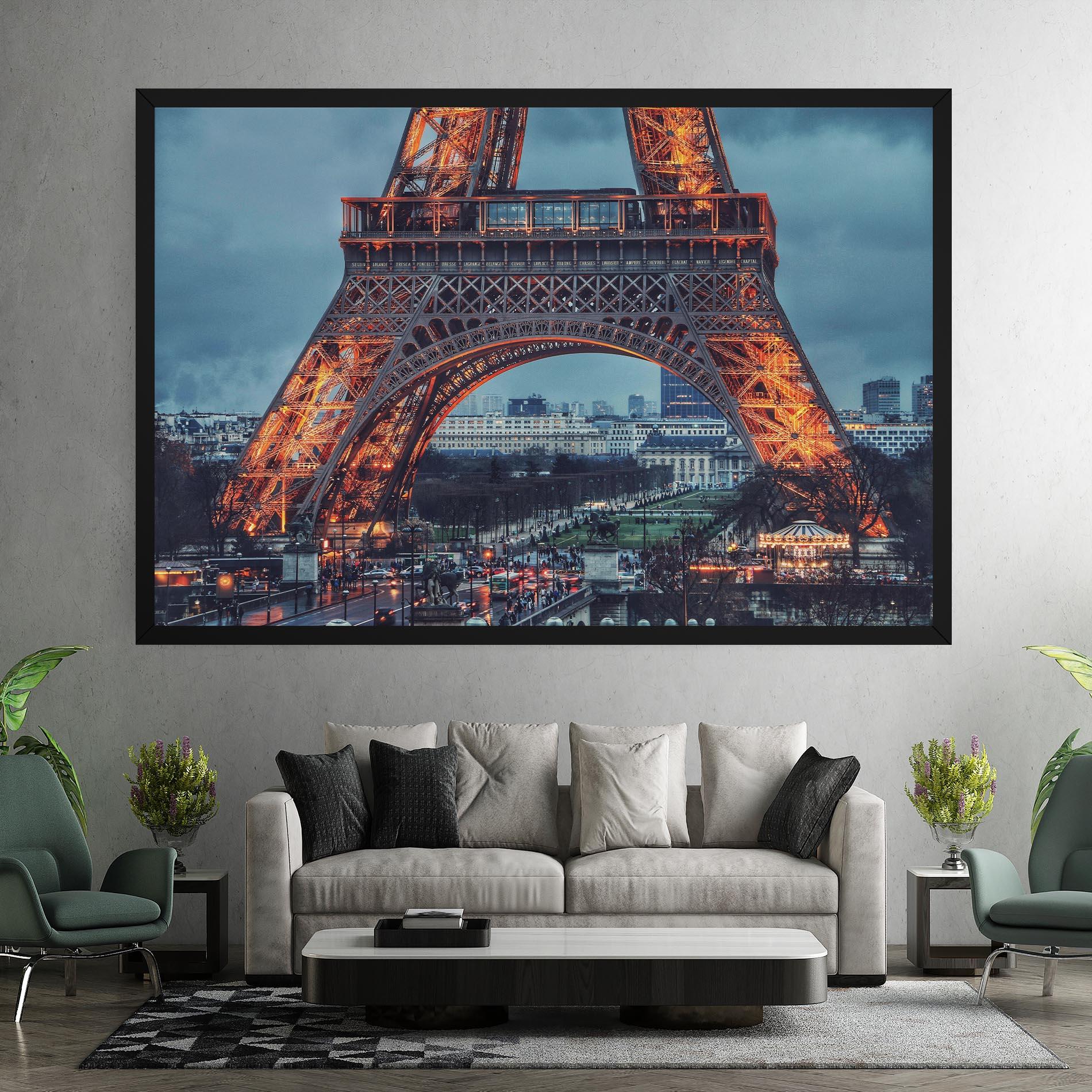Obraz na Płótnie Eiffel Tower Lights mockup 7