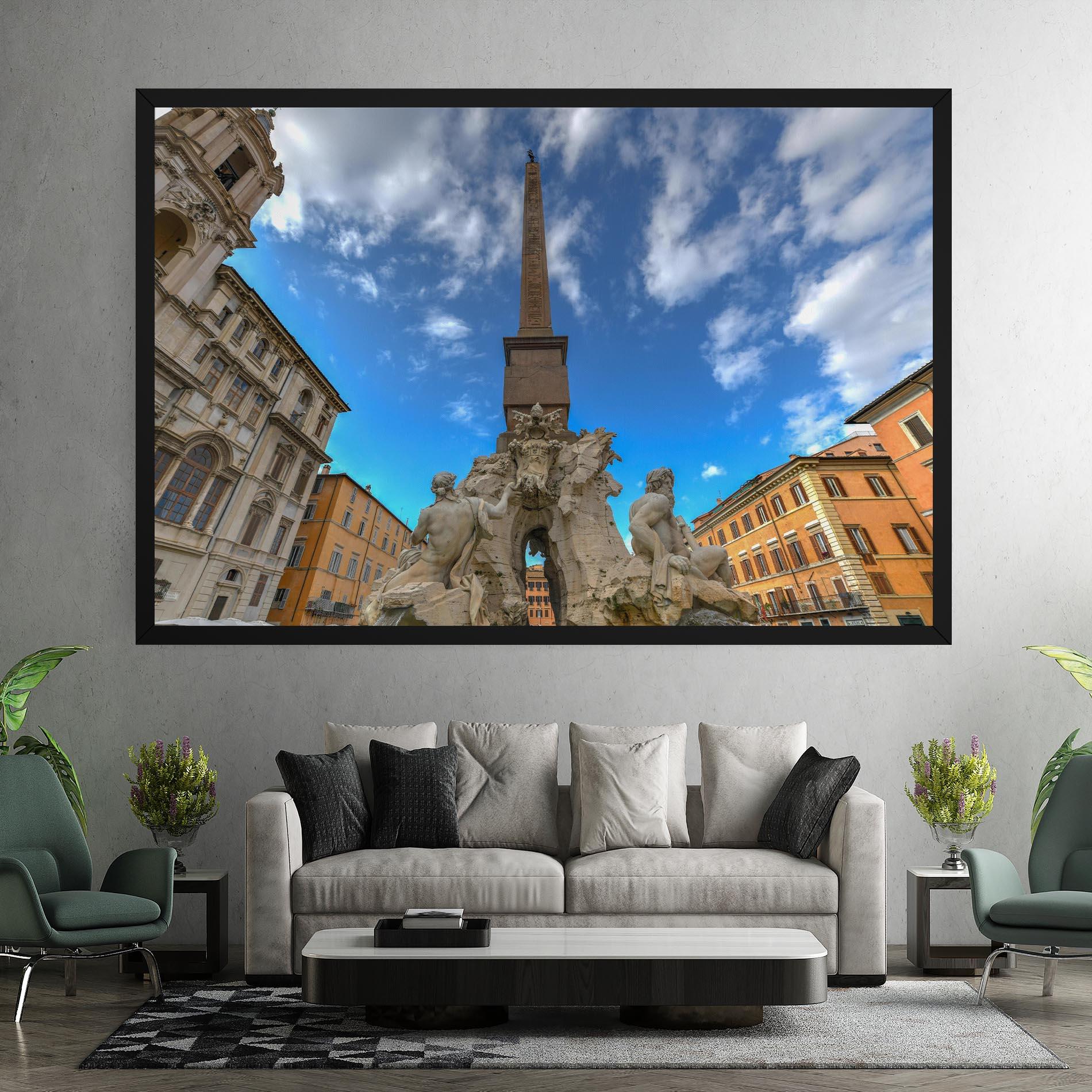 Obraz na Płótnie Piazza Navona Italy mockup 7