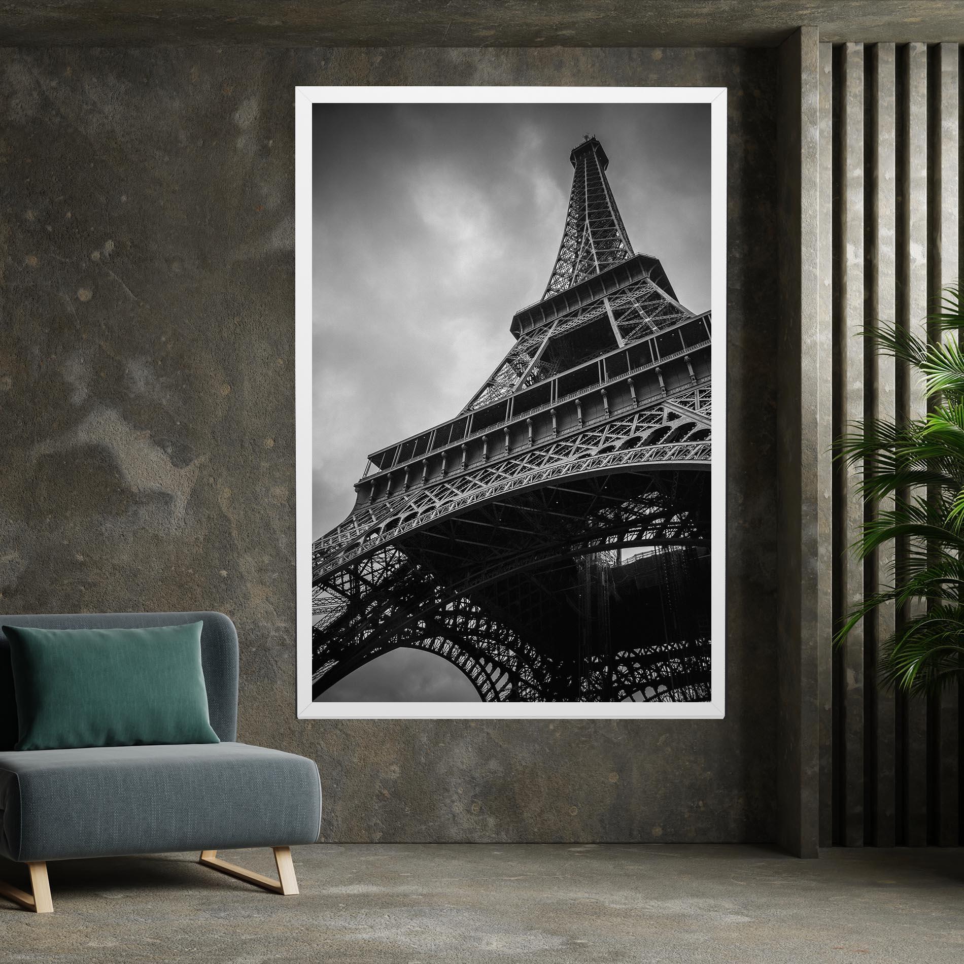 Obraz na Płótnie Eiffel Grey Tower mockup 7