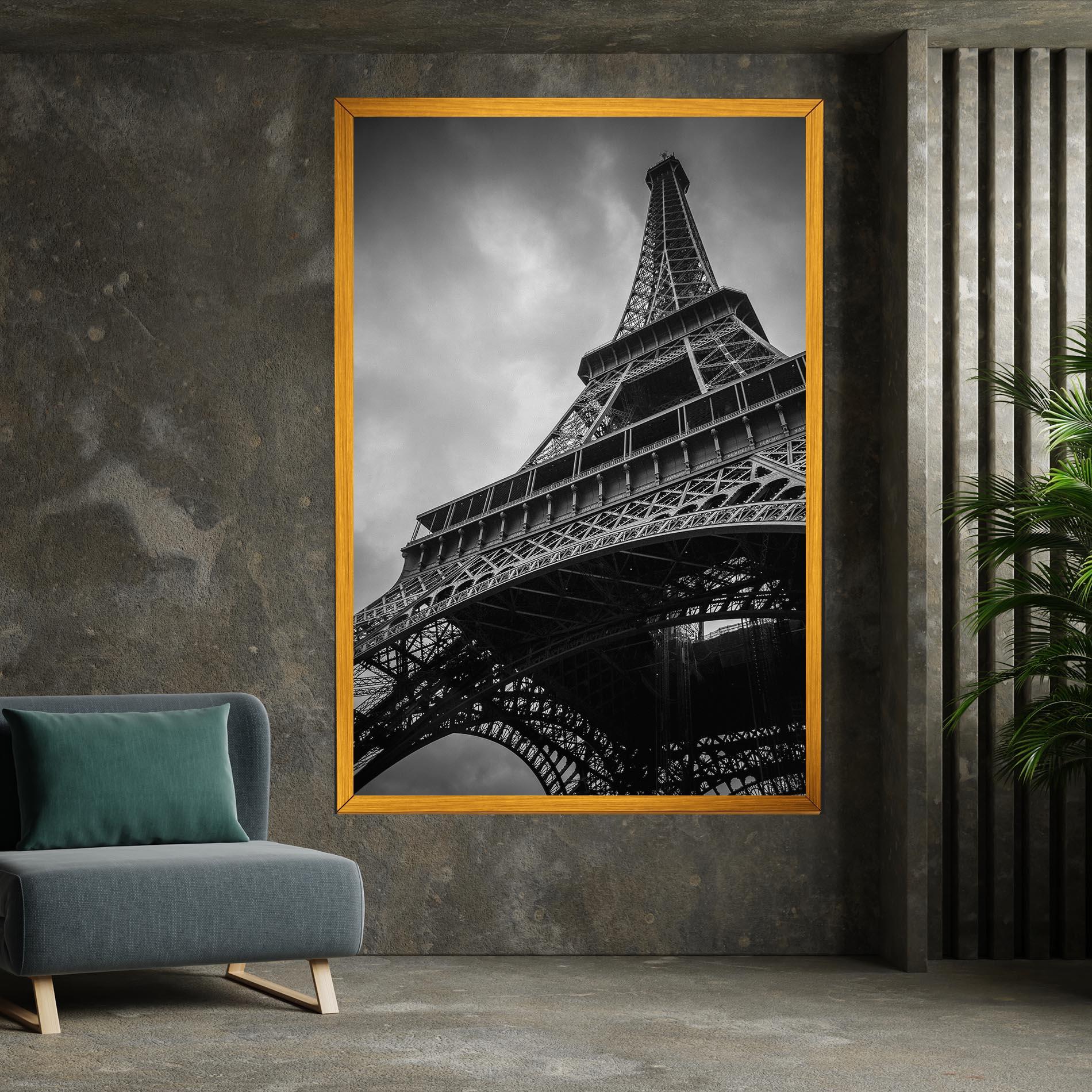 Obraz na Płótnie Eiffel Grey Tower mockup 7
