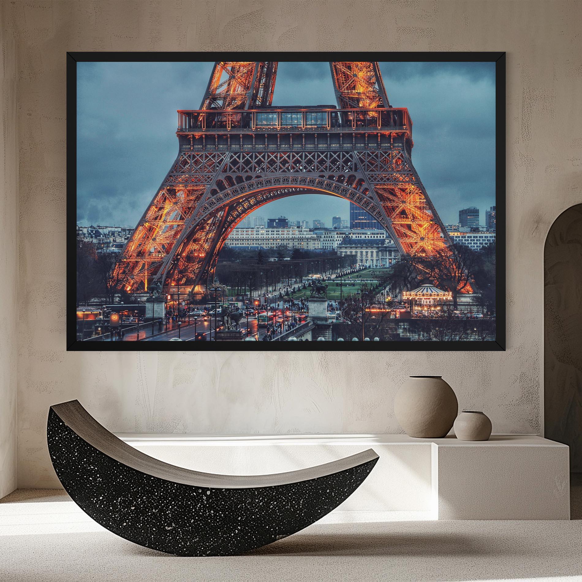 Obraz na Płótnie Eiffel Tower Lights mockup 8