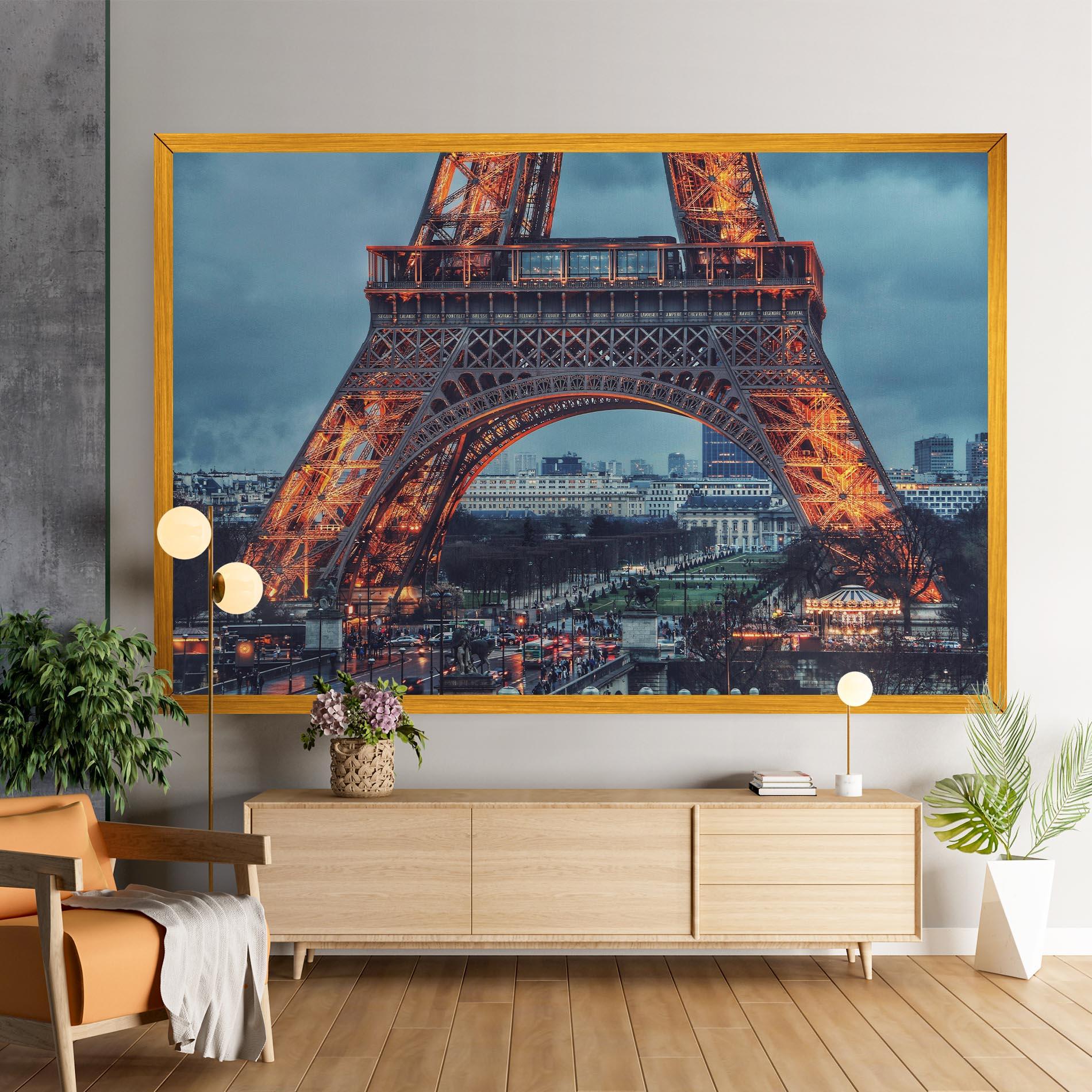 Obraz na Płótnie Eiffel Tower Lights mockup 9