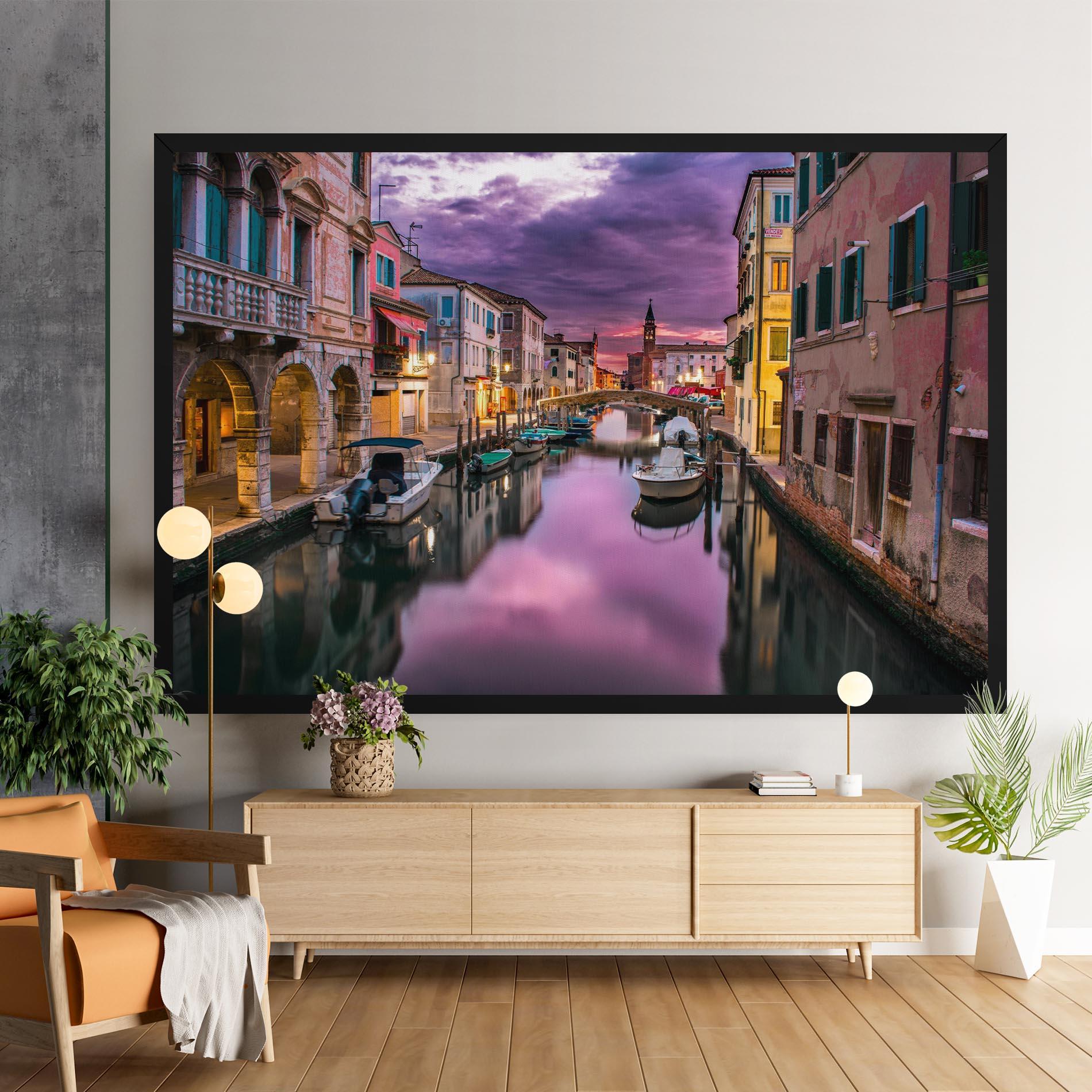 Obraz na Płótnie Purple Light Venecia mockup 9