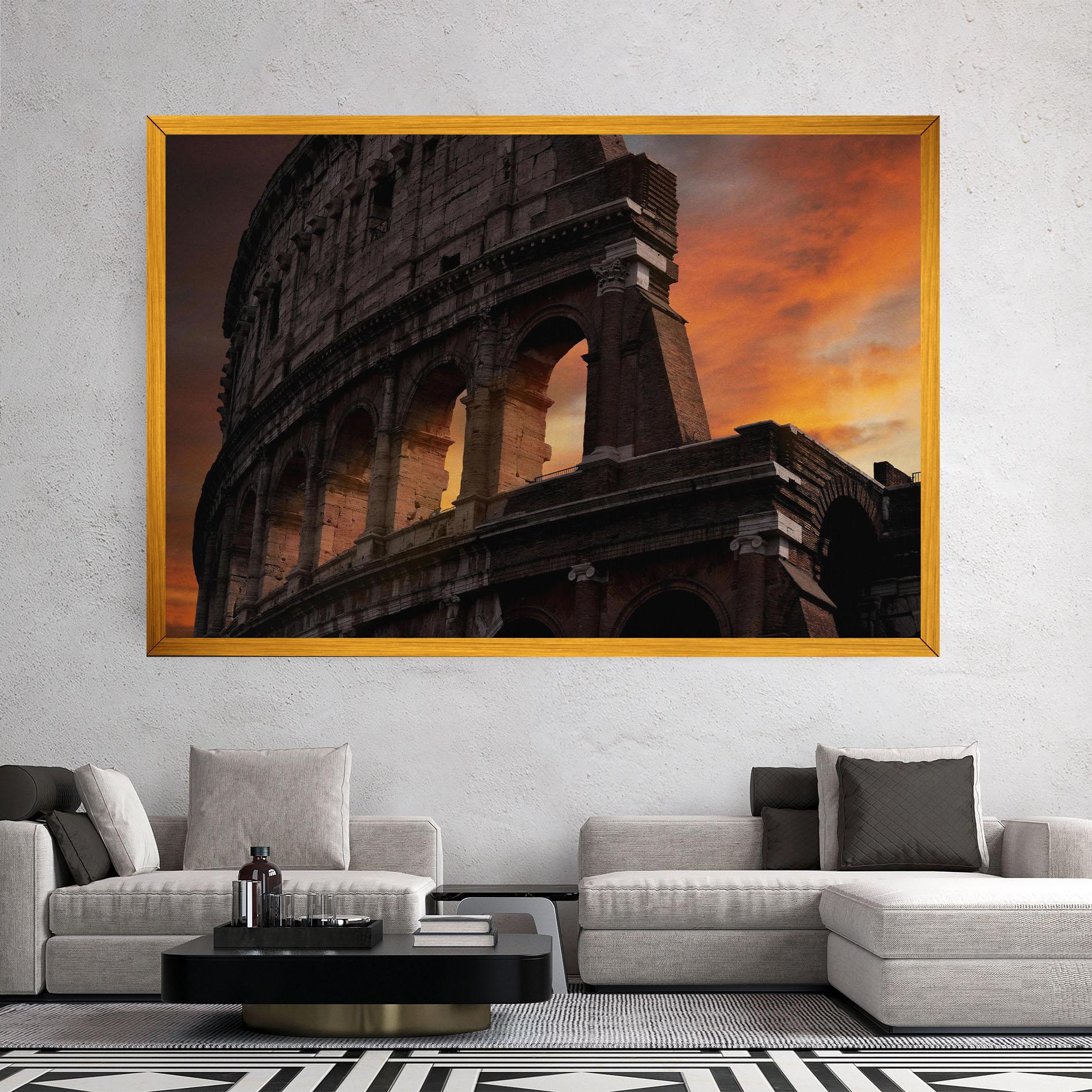 Obraz na Płótnie Colosseum Sunset mockup 2