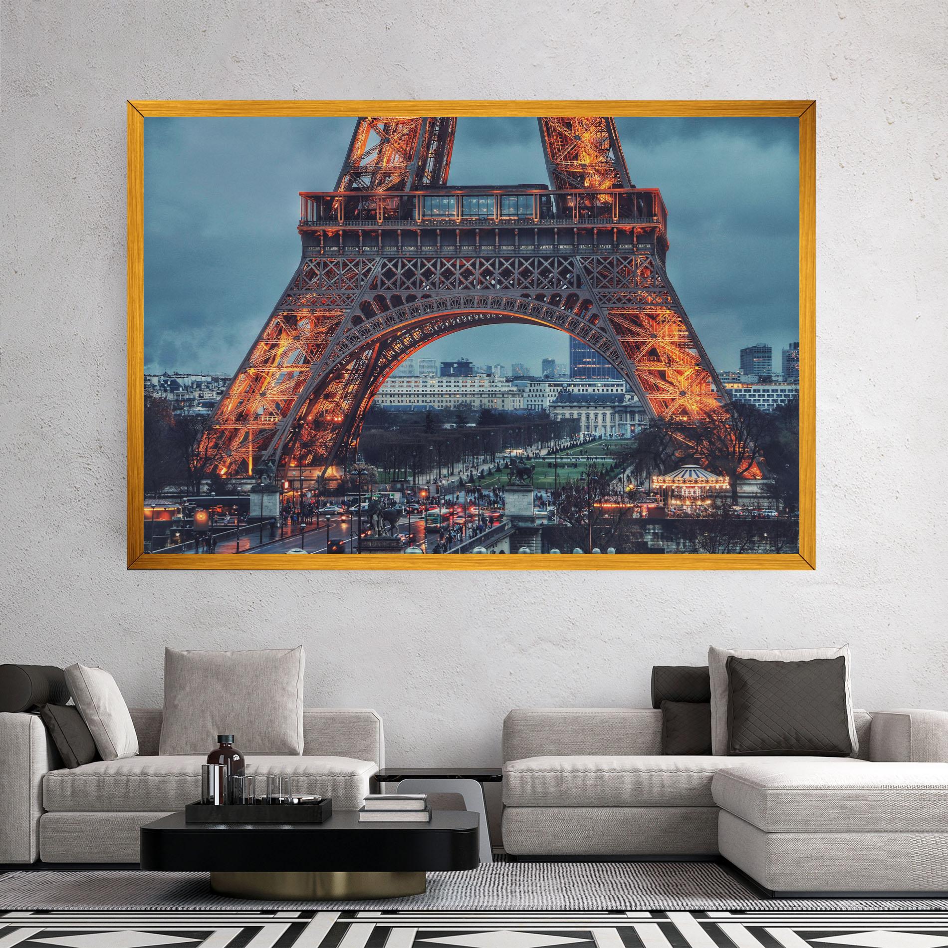 Obraz na Płótnie Eiffel Tower Lights mockup 2