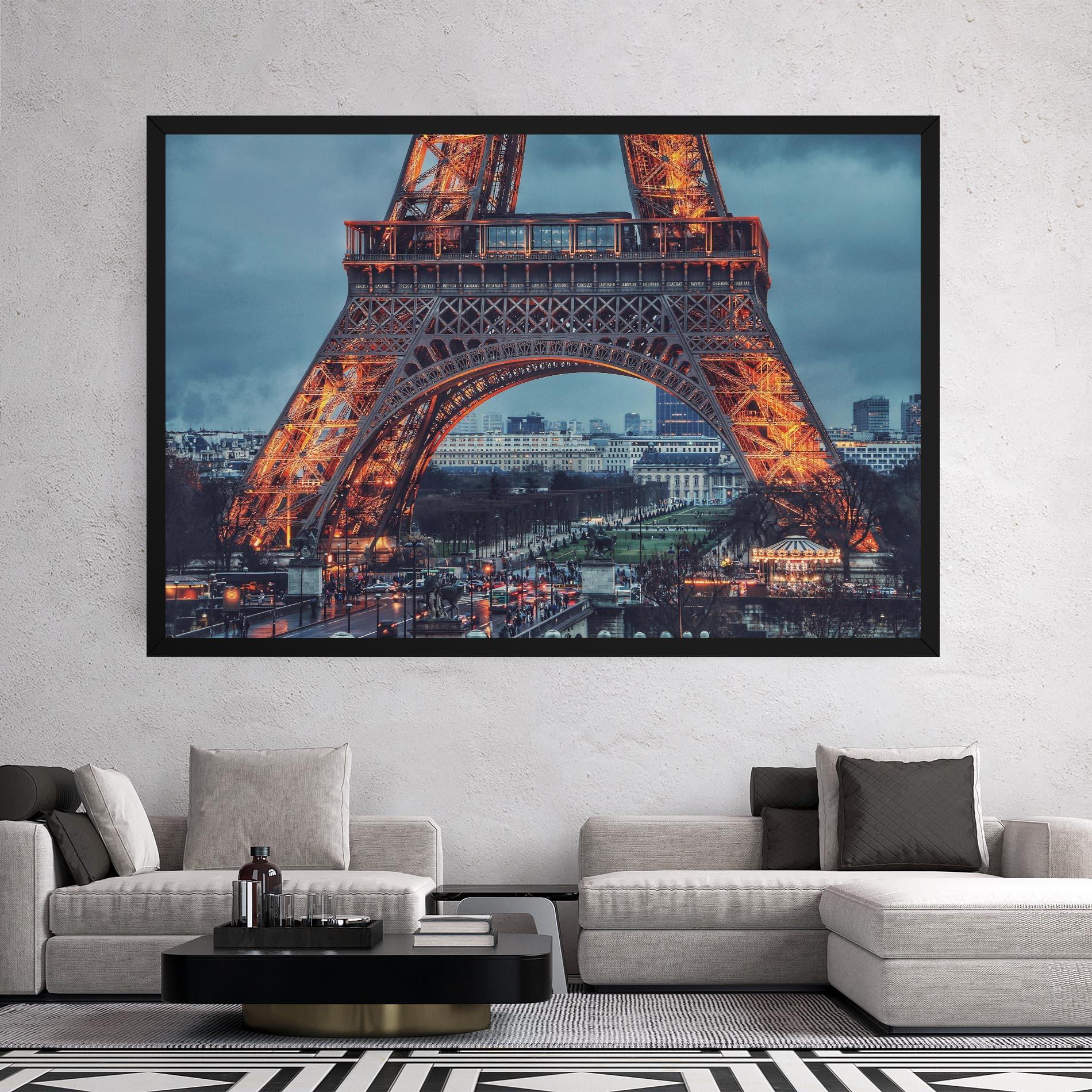 Obraz na Płótnie Eiffel Tower Lights mockup 2