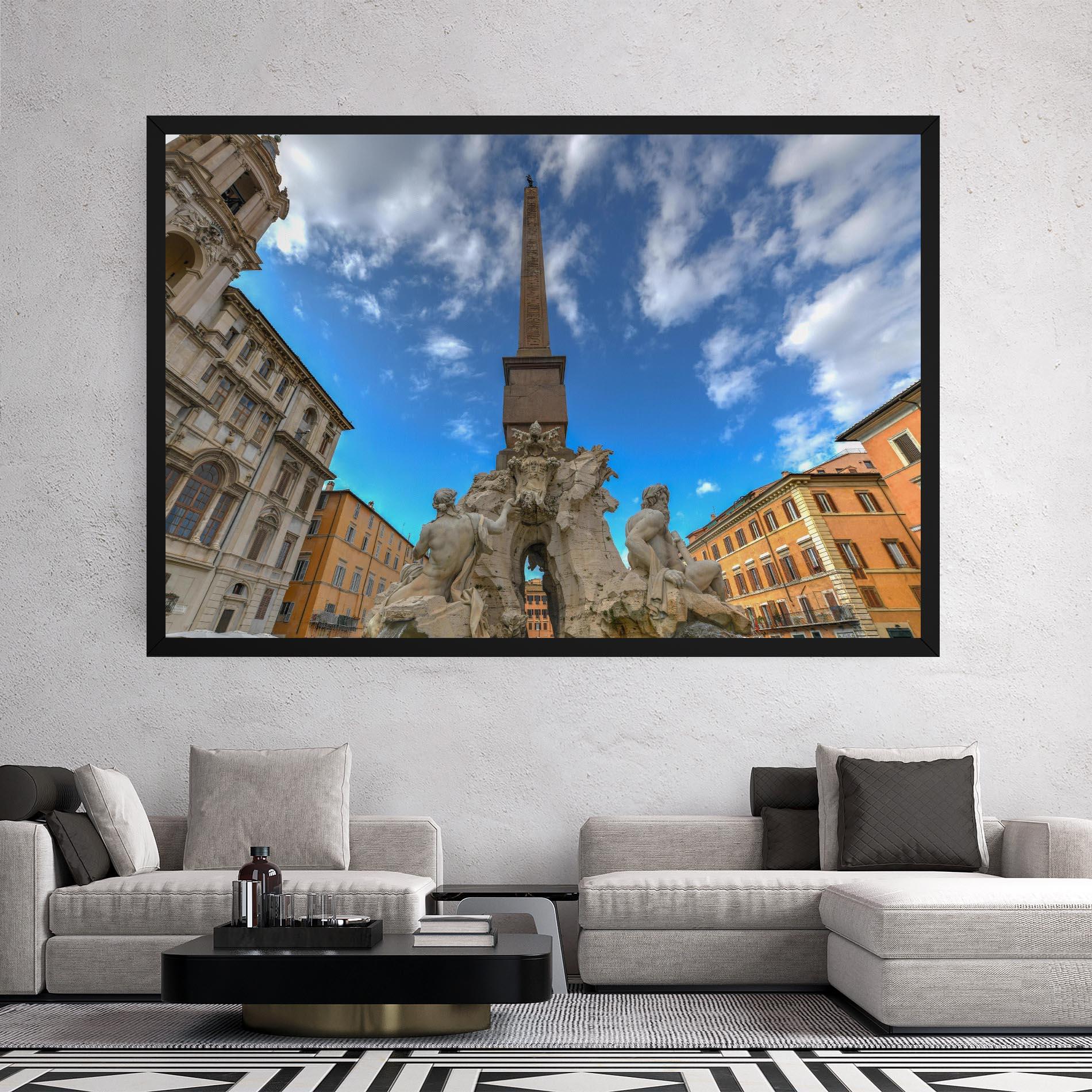 Obraz na Płótnie Piazza Navona Italy mockup 2