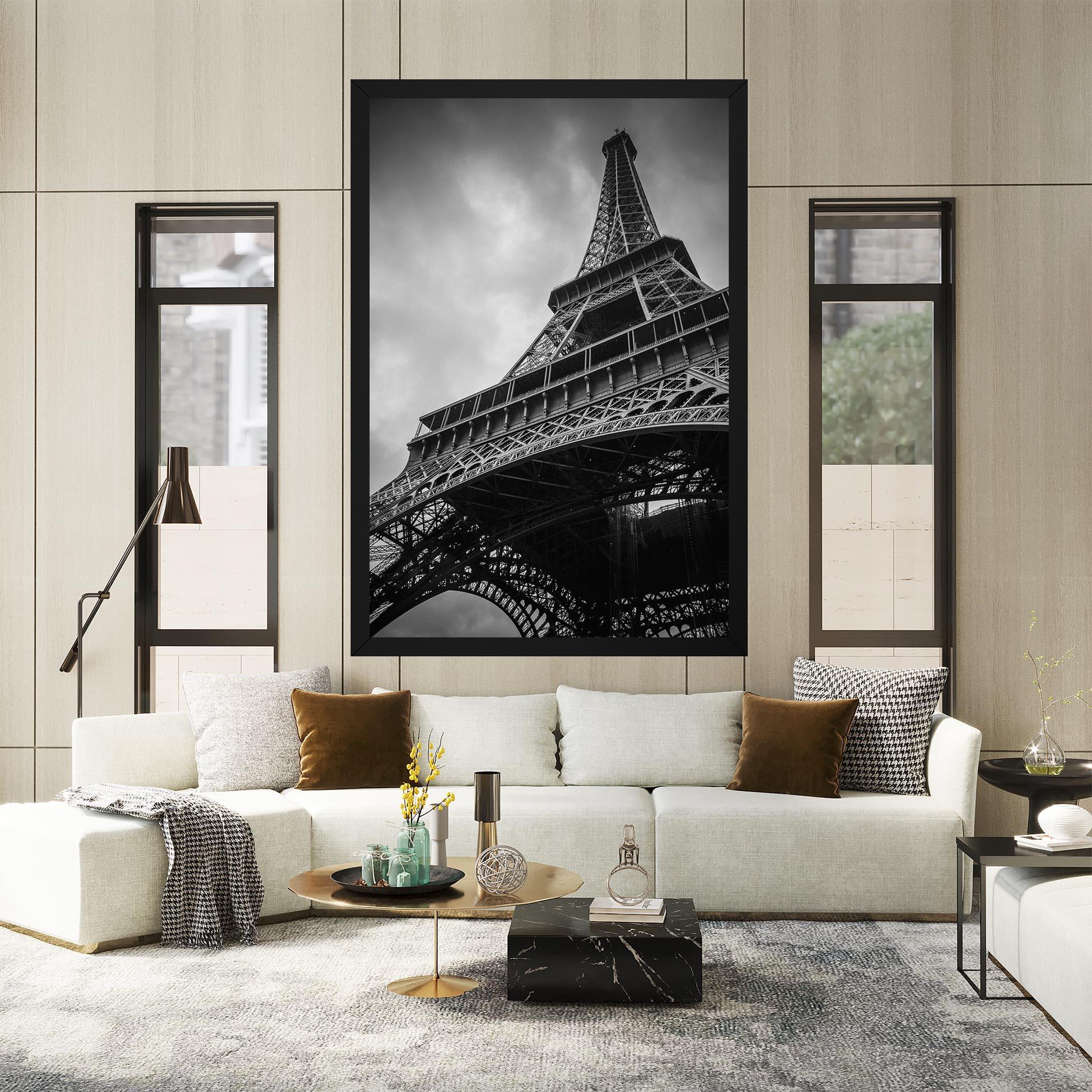 Obraz na Płótnie Eiffel Grey Tower mockup 2