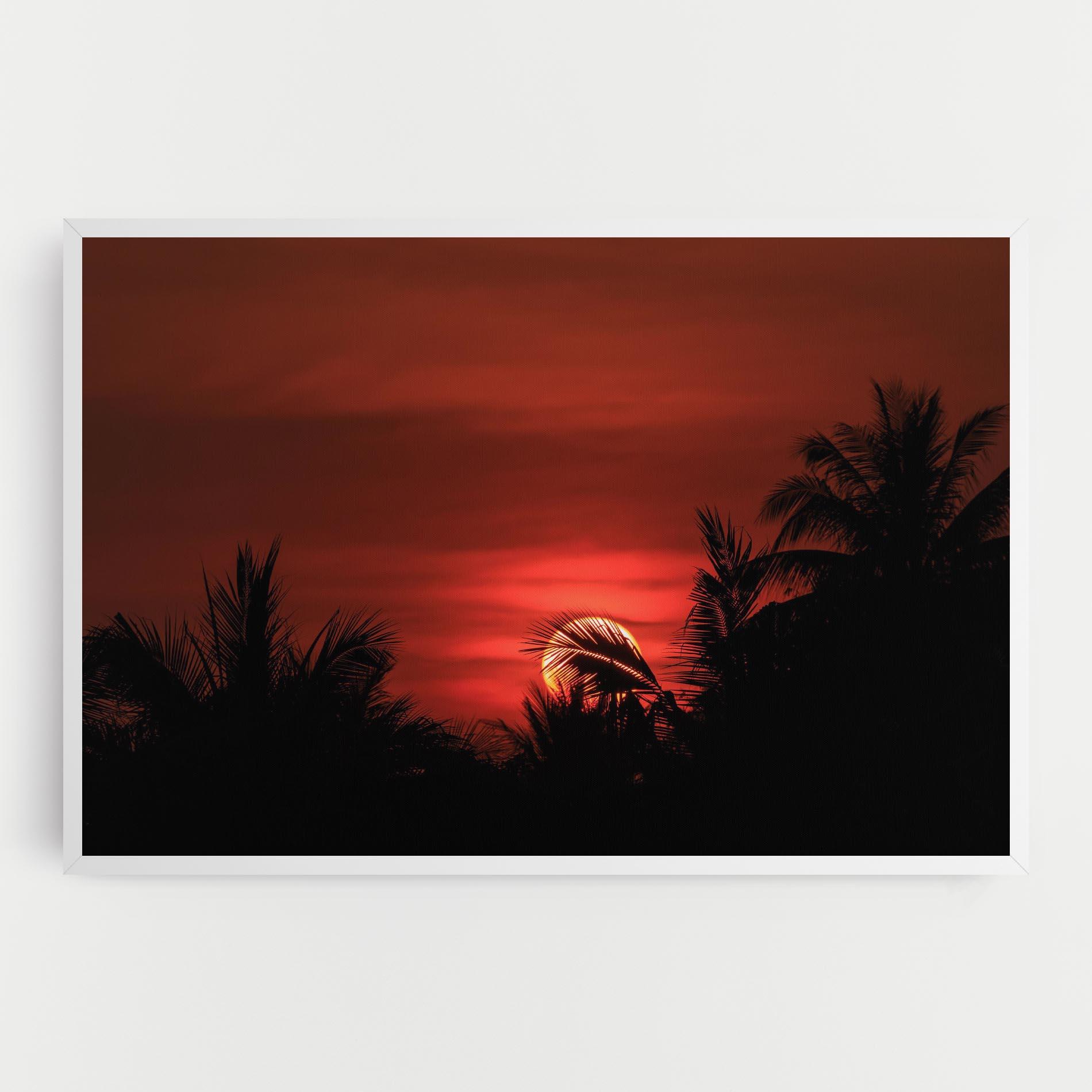 Obraz na Płótnie Coconuts Tree Sunset mockup 0
